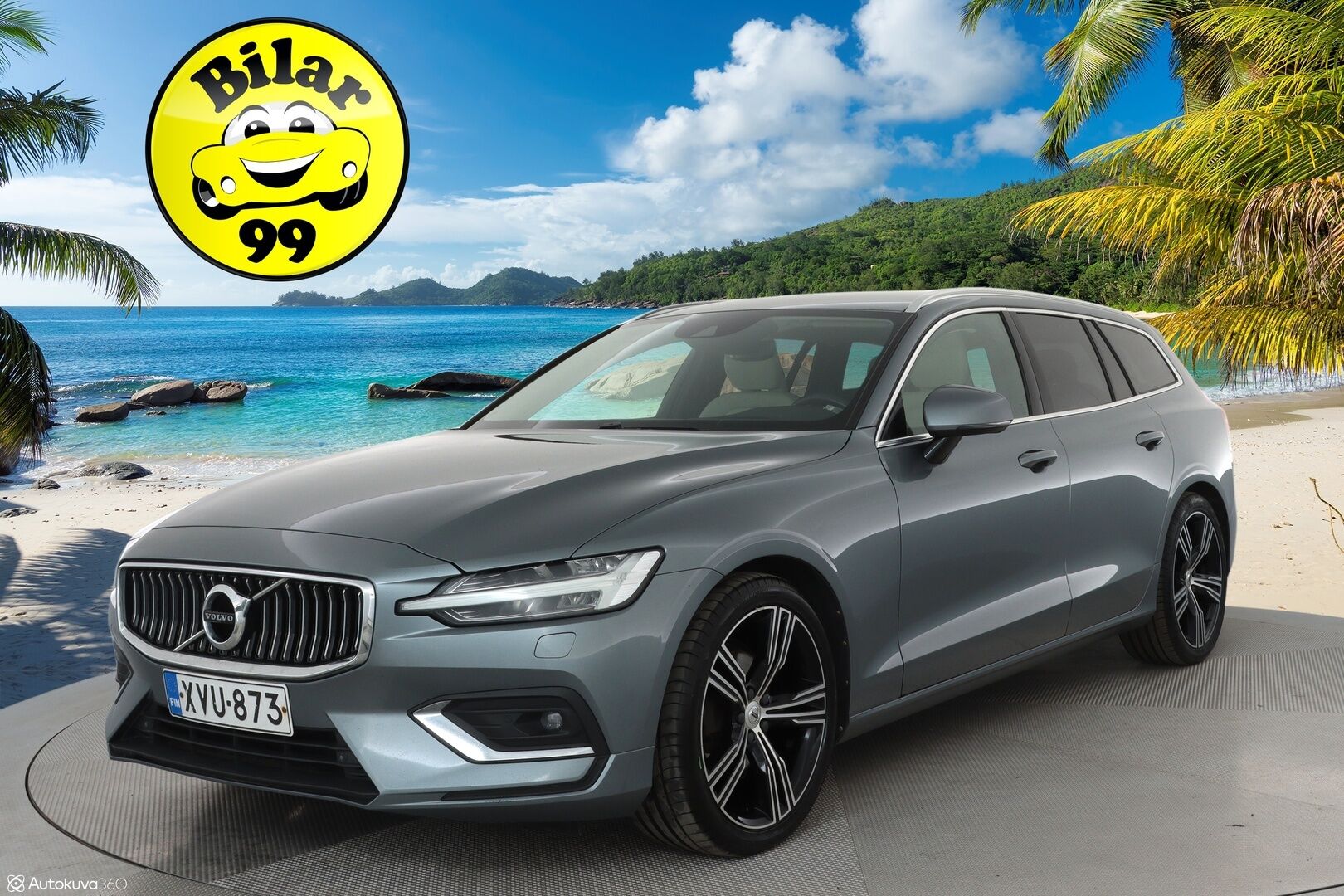 Volvo V60 2019 D4 Inscription aut **H&K / HUD / Pa-lämmitin / Adapt. vakkari / Koukku / Muistipenkit / Keyless / P.kamera** - Full LED / Vaalea nahkasisusta / Apple&Android / Navi