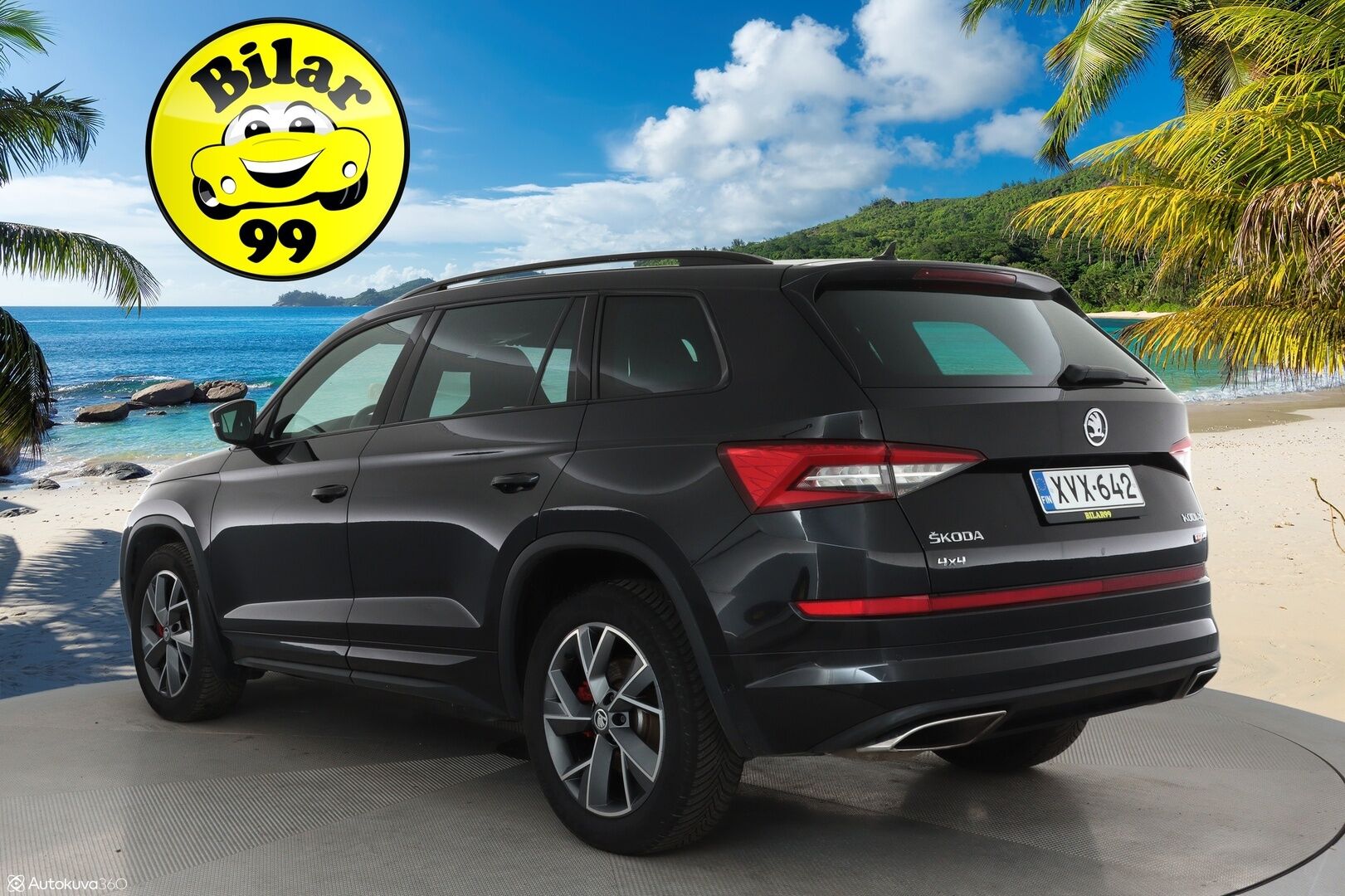 Skoda Kodiaq 2019 2,0 TDI 240 4x4 RS DSG Autom. **Adapt.vakkari / Canton / Keyless / Digimittaristo / Webasto / Koukku / Muistipenkki** - 3,99 % KORKOTARJOUS TÄHÄN AUTOON - 