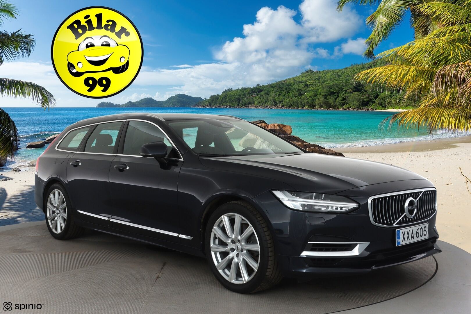 Volvo V90 2019 T8 AWD Business Inscription aut **Adapt.vakkari / Muistipenkki / Full LED / Ruskeat Sporttinahat / KeylessGo / P.kamera** - 3,99 % KORKOTARJOUS TÄHÄN AUTOON - 1.Om Suomi-auto / Kahdet renkaat aluvanteilla / Digimittaristo / BLIS / Webasto 