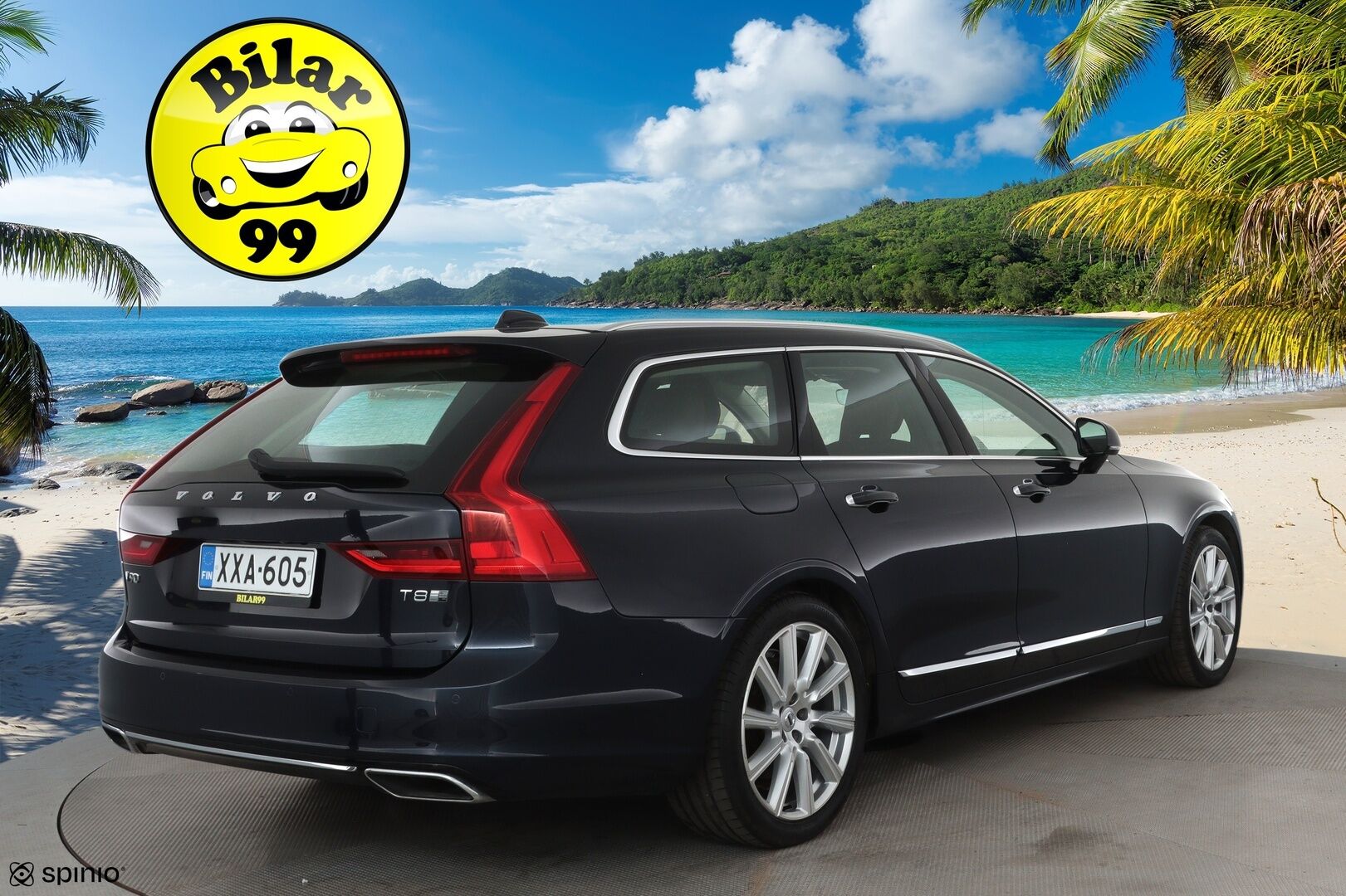 Volvo V90 2019 T8 AWD Business Inscription aut **Adapt.vakkari / Muistipenkki / Full LED / Ruskeat Sporttinahat / KeylessGo / P.kamera** - 3,99 % KORKOTARJOUS TÄHÄN AUTOON - 1.Om Suomi-auto / Kahdet renkaat aluvanteilla / Digimittaristo / BLIS / Webasto 