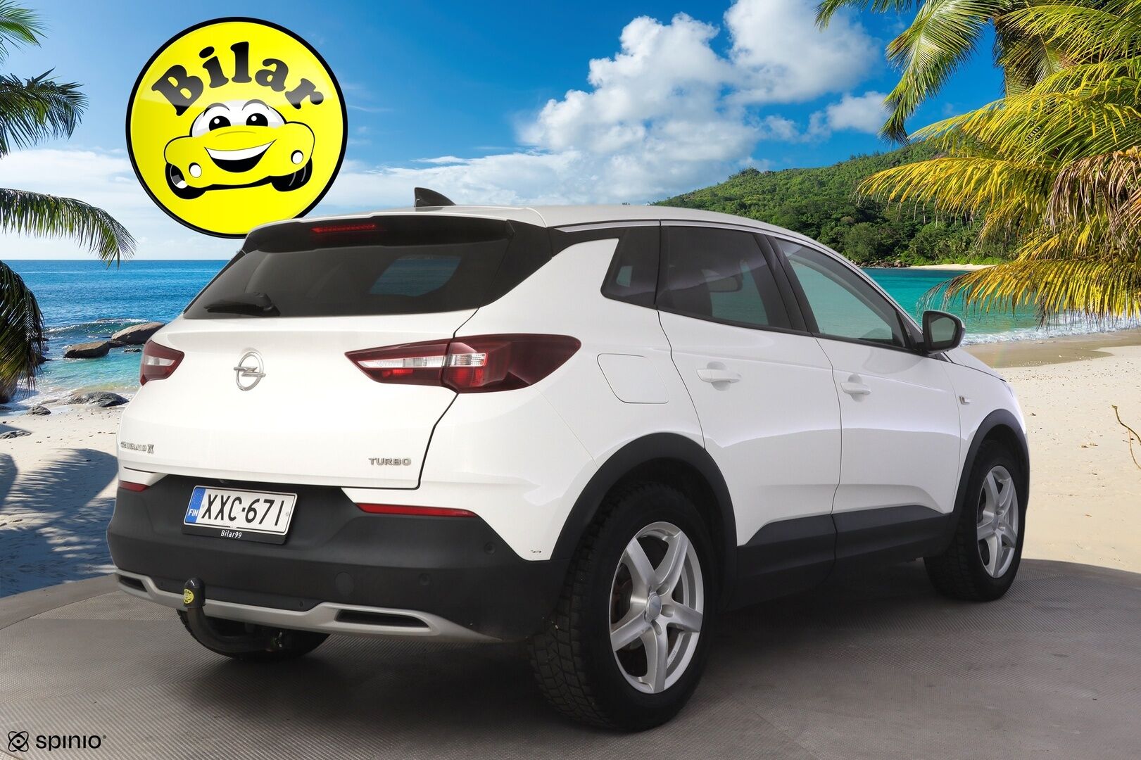 Opel Grandland X 2019 Innovation Plus 130 Turbo A - | Suomi-Auto | Vetokoukku | Etu- ja taka kamera | Kuolleenkulmanvaroitin | Lasikatto | Keyless | Lämmitettävä ohjauspyörä | Takapenkkien lämmitys  Navi | 