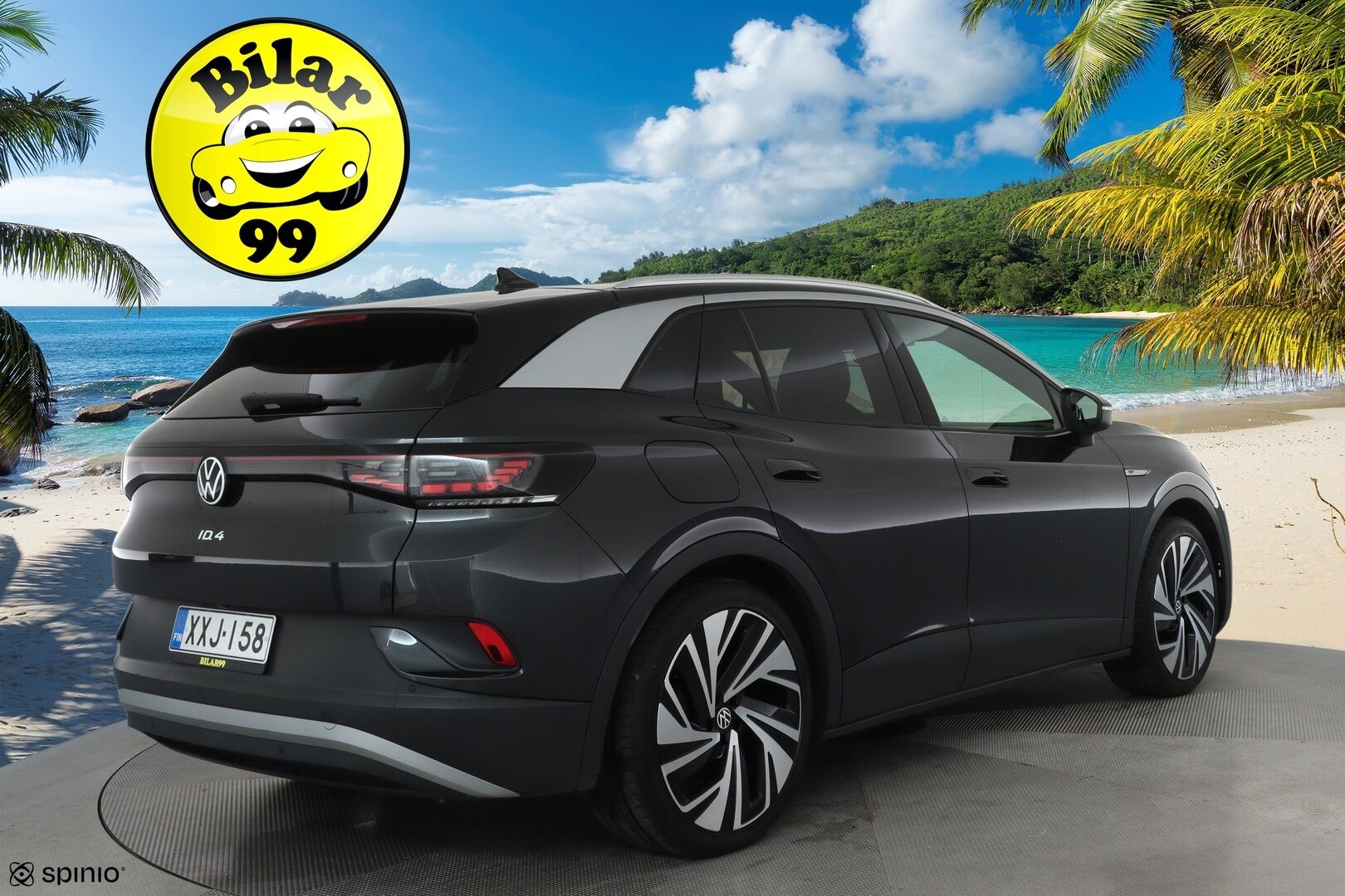 Volkswagen ID.4 2021 Pro Performance 1ST Max 150 kW, akku 77 kWh ** Koukku / ACC/ HUD / Muistipenkit / Lasikatto / Matrix LED** - 1.Om Suomi-auto / Kahdet renkaat aluvanteilla /Hierovat etuistuimet / Ratinlämmitin / Tuulilasin lämmitin / Nahka-Alcantara 