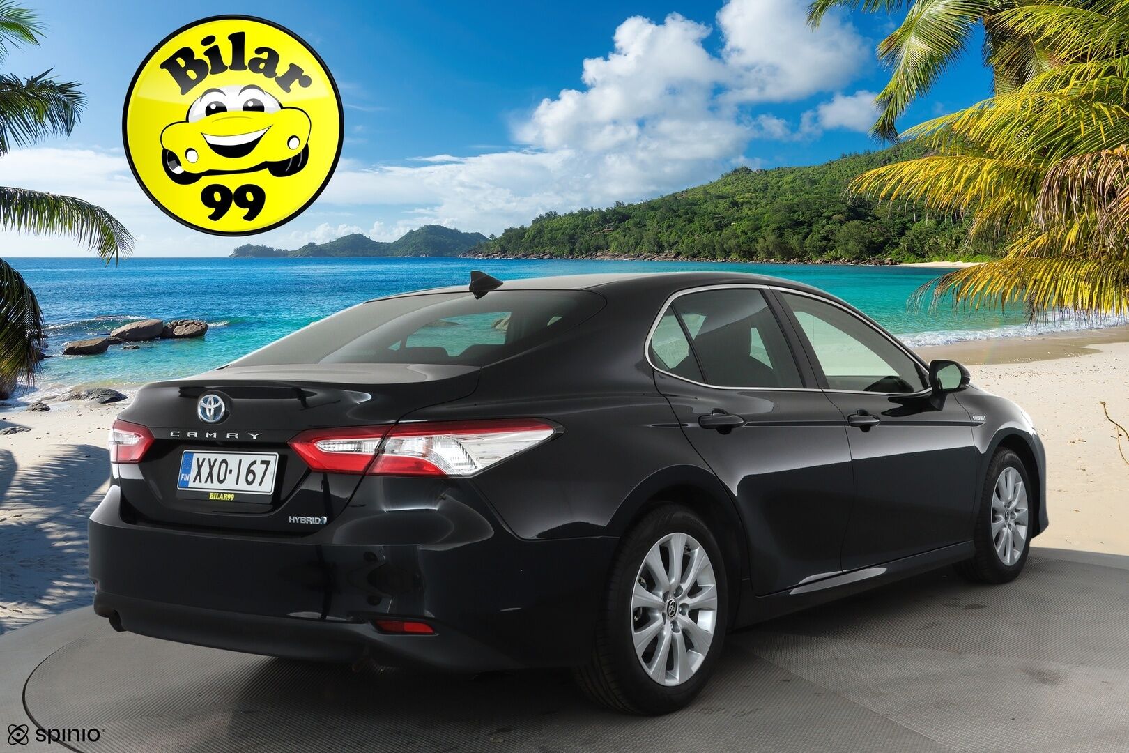 Toyota Camry 2021 2,5 Hybrid Active Business **Adapt.vakkari / Lohkolämmitin / LED / P.kamera / KeylessGo / Sähköpenkit / Navi** - 1.Om Suomi-auto / Merkkihuollettu / Kahdet renkaat aluvanteilla / Mustat nahat / Hieno!