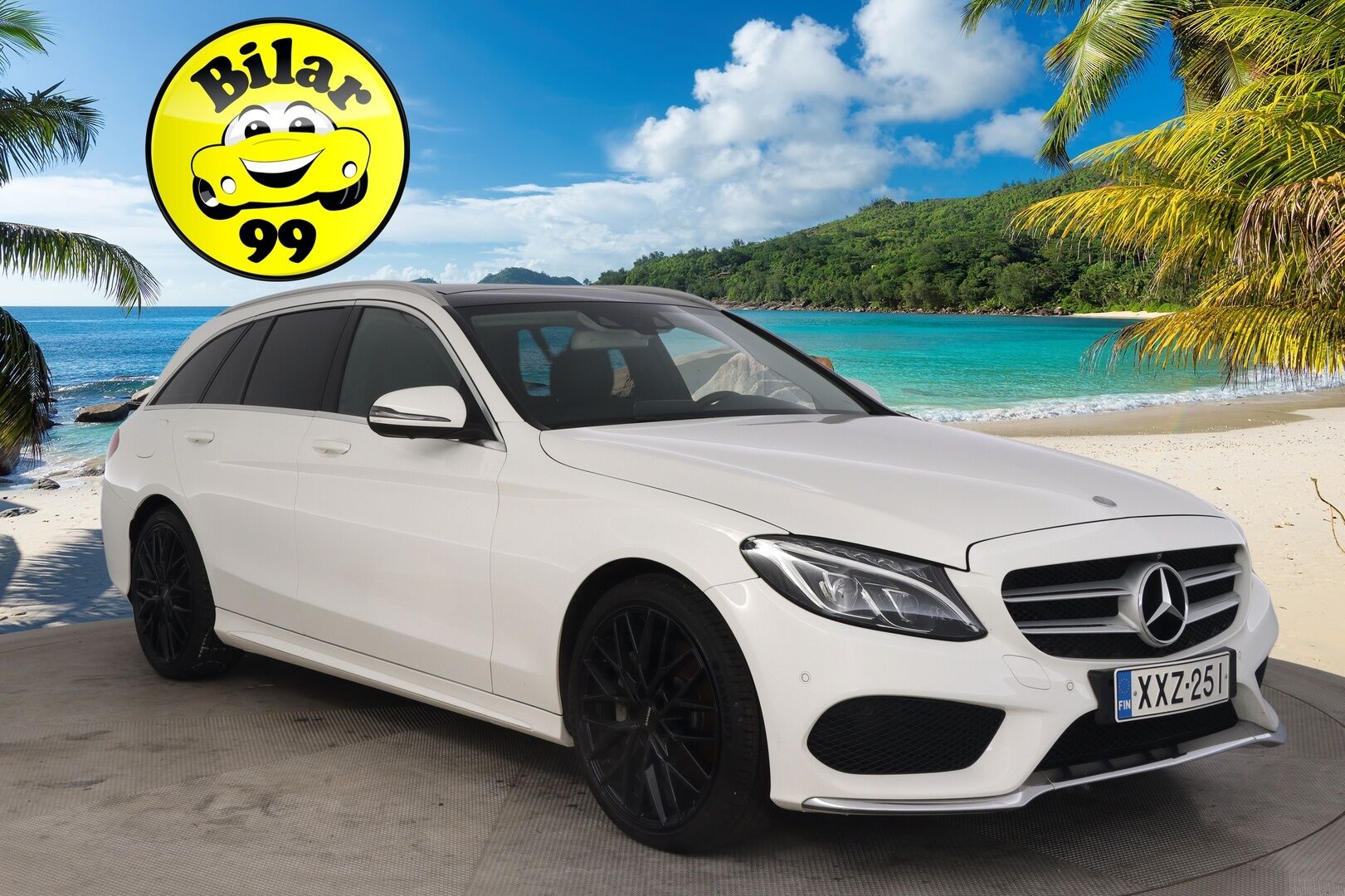 Mercedes-Benz C 2017 250 BlueTec T A 4MATIC Premium Business * Panorama / koukku / Webasto / Burmester / Vakkari / AMG Ulko / 360 Kamera * - Blis / 2x avain / 2x Renkaat / P-Tutka 