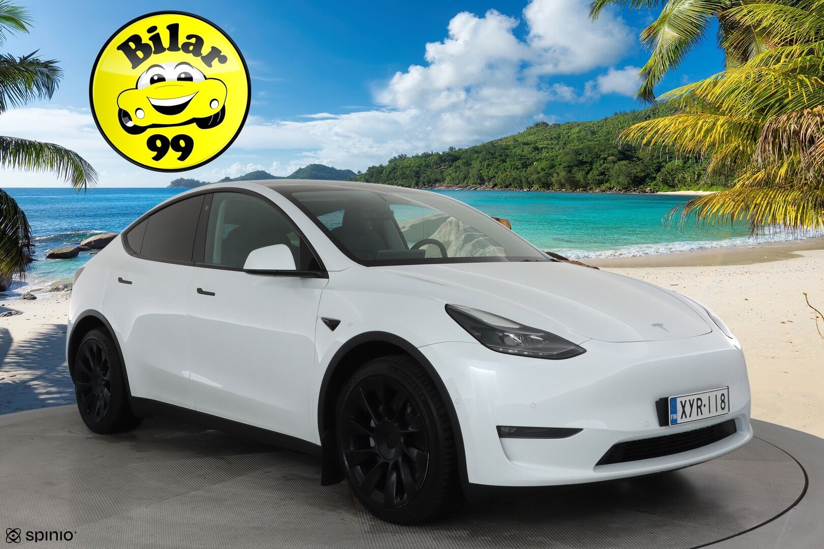 TESLA MODEL Y 2021 Long Range Dual Motor AWD * Vetokoukku / Lasikatto / Lämpöpumppu / ACC / Matrix / P. Kamera / Navi / Keyless * - 2x renkaat ja vanteet / Akku kuntotarkastettu - Osta nyt, maksa vasta ensi vuonna