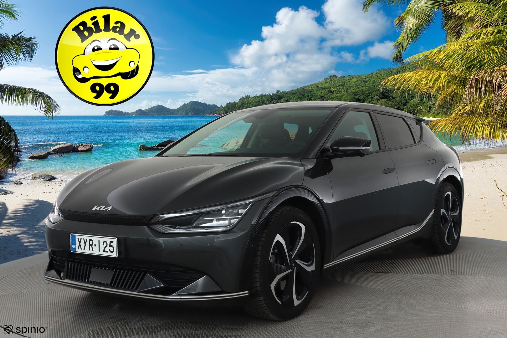 KIA EV6 2022 AWD 77 kWh 325 hv **ACC / HUD / Meridian / 360° / ILP / Ilmastoidut nahat / Muistipenkki / Navi / LED / KeylessGo** - 3,99 % KORKOTARJOUS TÄHÄN AUTOON 14.9. ASTI! - Merkkihuollettu