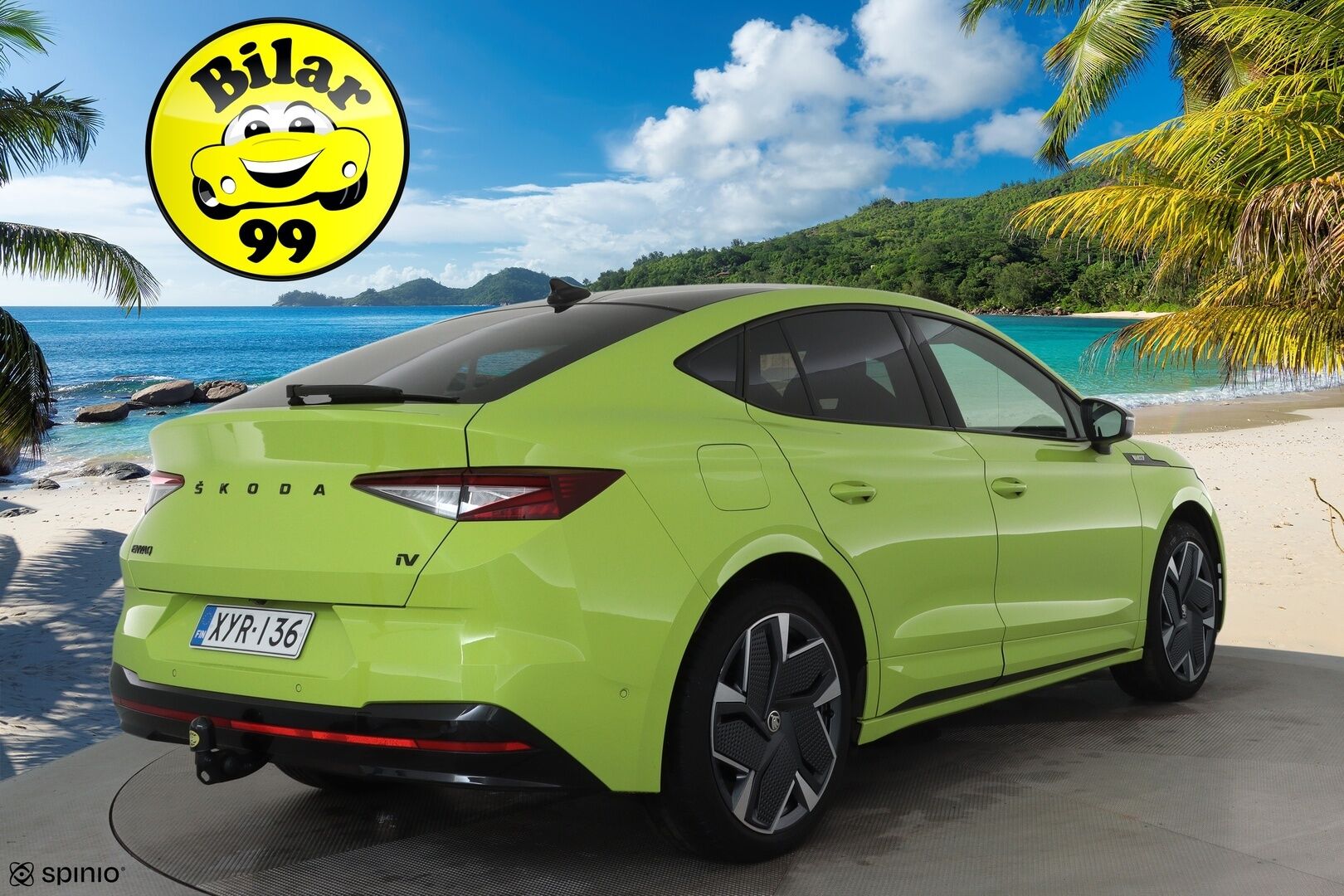 SKODA ENYAQ 2023 80x 4x4 RS iV **Canton / HUD / Lasikatto / Koukku / ILP / ACC / Matrix-LED / 360° / Hierova Muistipenkki / Navi** - Merkkihuollettu!