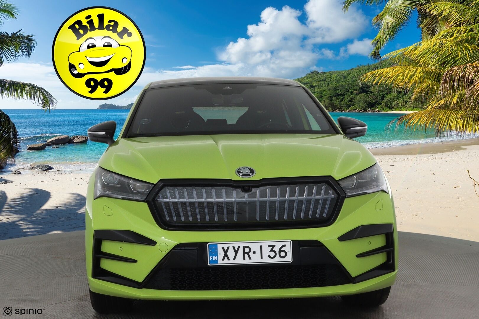 SKODA ENYAQ 2023 80x 4x4 RS iV * Lämpöpumppu / Canton / HUD / Lasikatto / Matrix LED / Vetokoukku / Hierova Muistipenkki / Navi - 3,99 % KORKOTARJOUS TÄHÄN AUTOON 23.9. ASTI! - Merkkihuollettu / Erikoisväri / Akku kuntotarkastettu / Travel Assist / Supervarusteet!