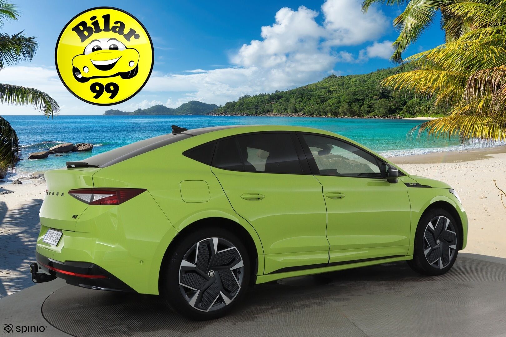 SKODA ENYAQ 2023 80x 4x4 RS iV **Canton / HUD / Lasikatto / Koukku / ILP / ACC / Matrix-LED / 360° / Hierova Muistipenkki / Navi** - Merkkihuollettu!