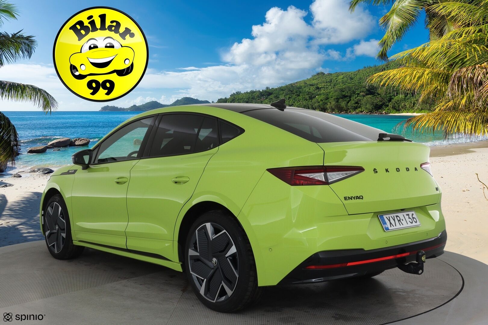 SKODA ENYAQ 2023 80x 4x4 RS iV **Canton / HUD / Lasikatto / Koukku / ILP / ACC / Matrix-LED / 360° / Hierova Muistipenkki / Navi** - Merkkihuollettu!