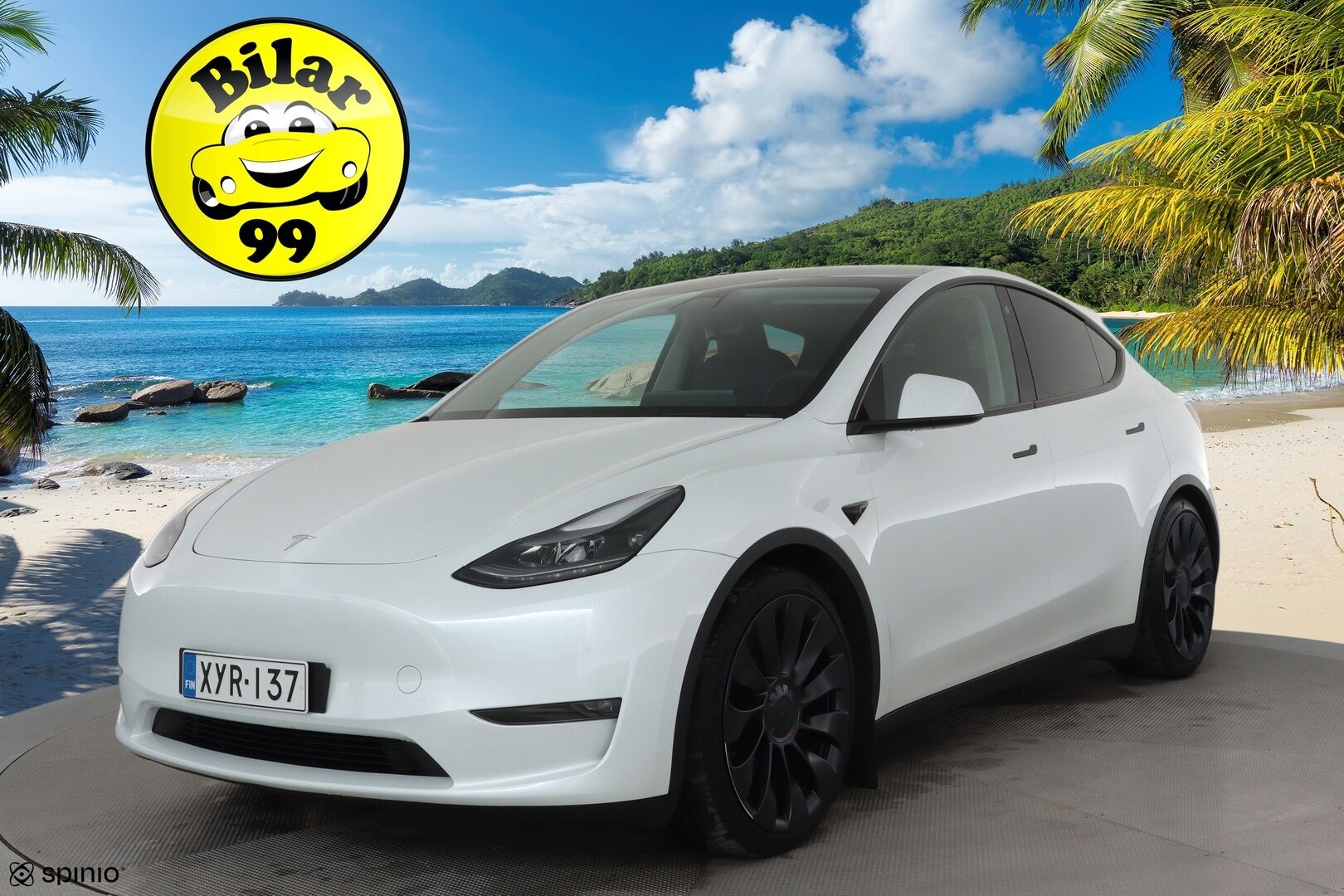 TESLA MODEL Y 2023 Performance **Koukku / Lasikatto / ILP / ACC / Matrix-LED / P.Kamera / Muistipenkki / Premium Audio / Navi / Keyless** - Akku kuntotarkastettu / 2x Latauskaapelit / Kahdet Renkaat