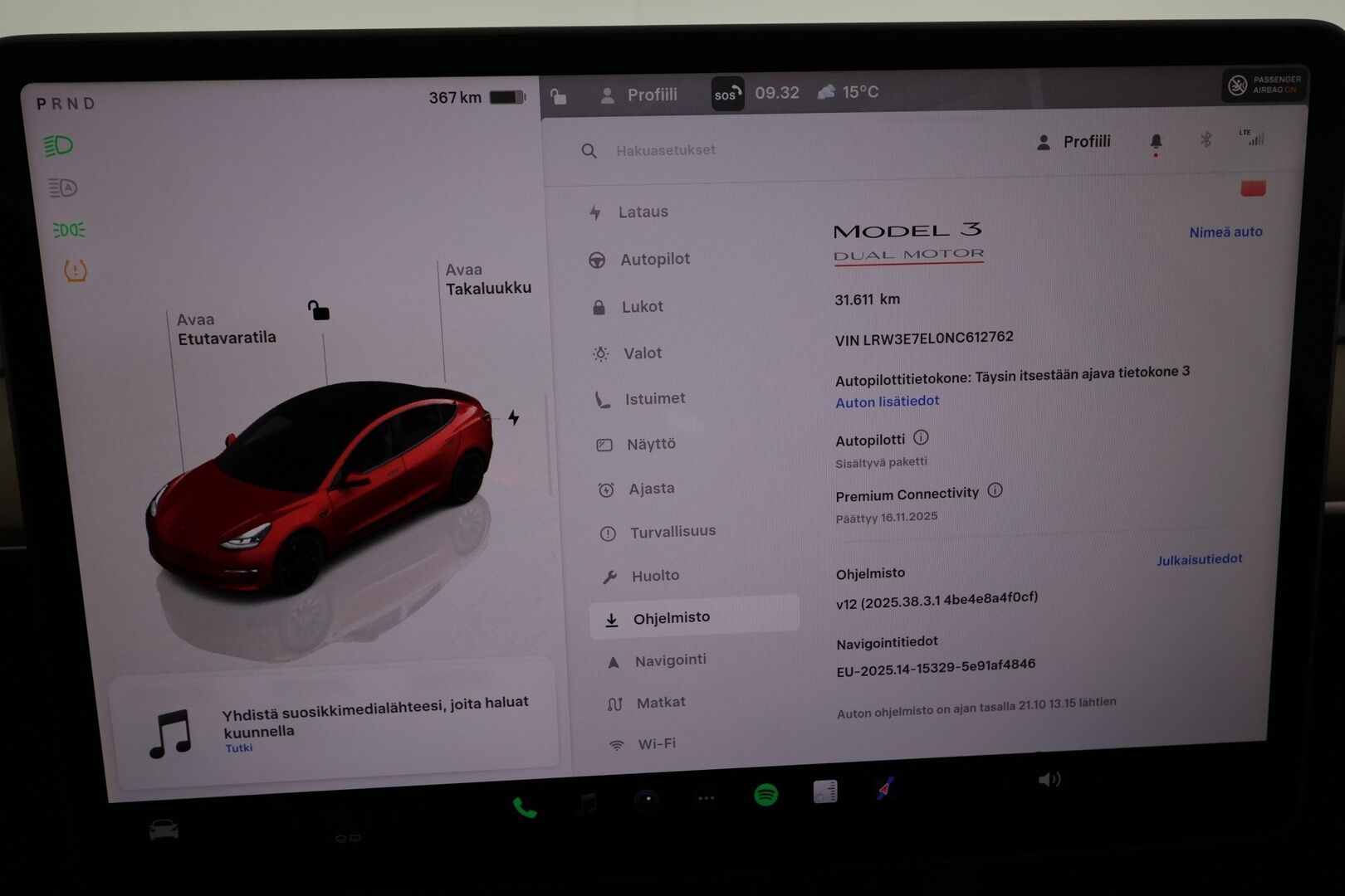 TESLA MODEL 3 2022 Performance * Lasikatto / ILP / ACC / Matrix-LED / P.Kamera / Muistipenkki / Premium Audio / Navi / Kaistavahti * - Akku kuntotarkastettu