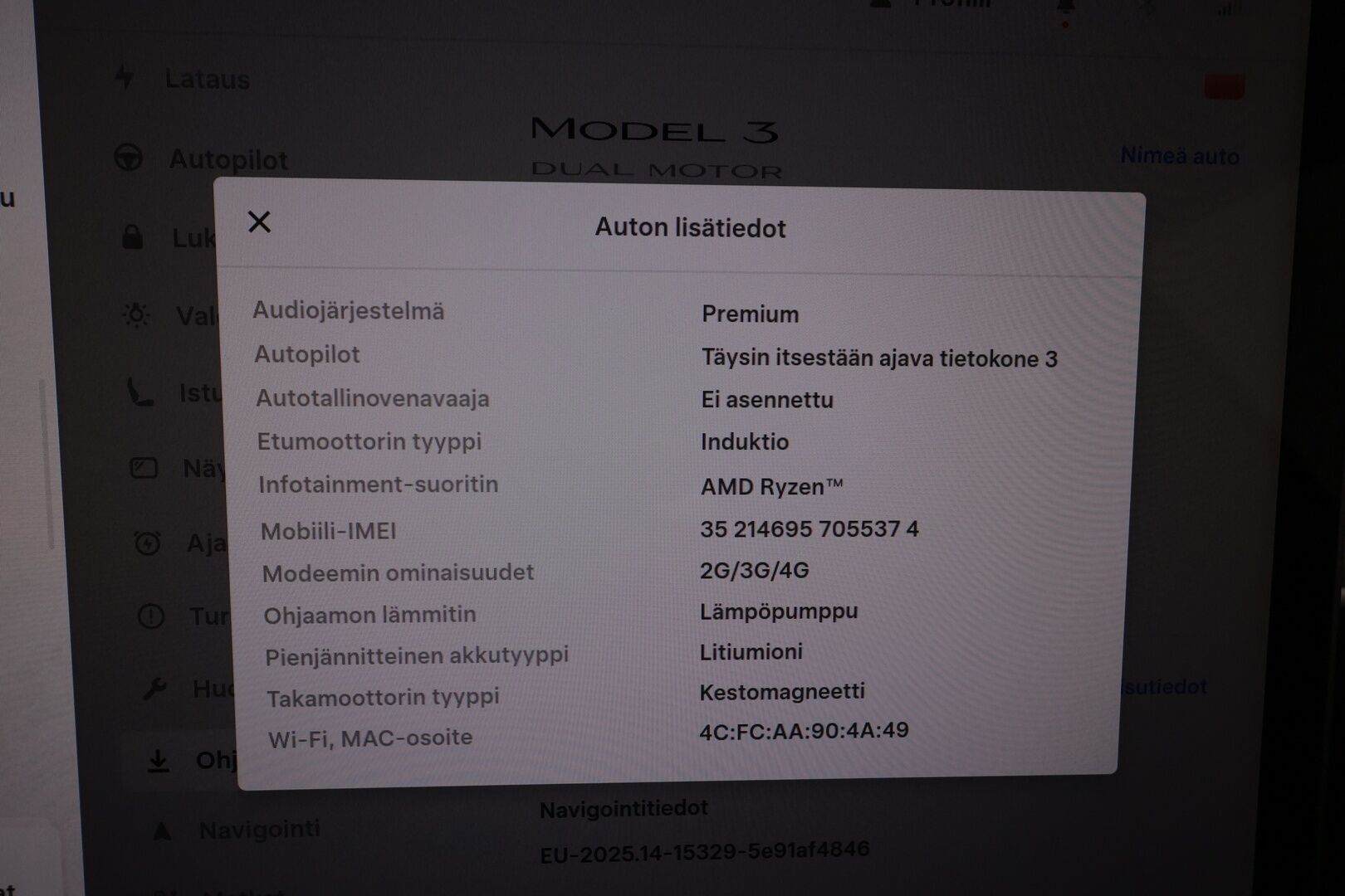 TESLA MODEL 3 2022 Performance * Lasikatto / ILP / ACC / Matrix-LED / P.Kamera / Muistipenkki / Premium Audio / Navi / Kaistavahti * - Akku kuntotarkastettu