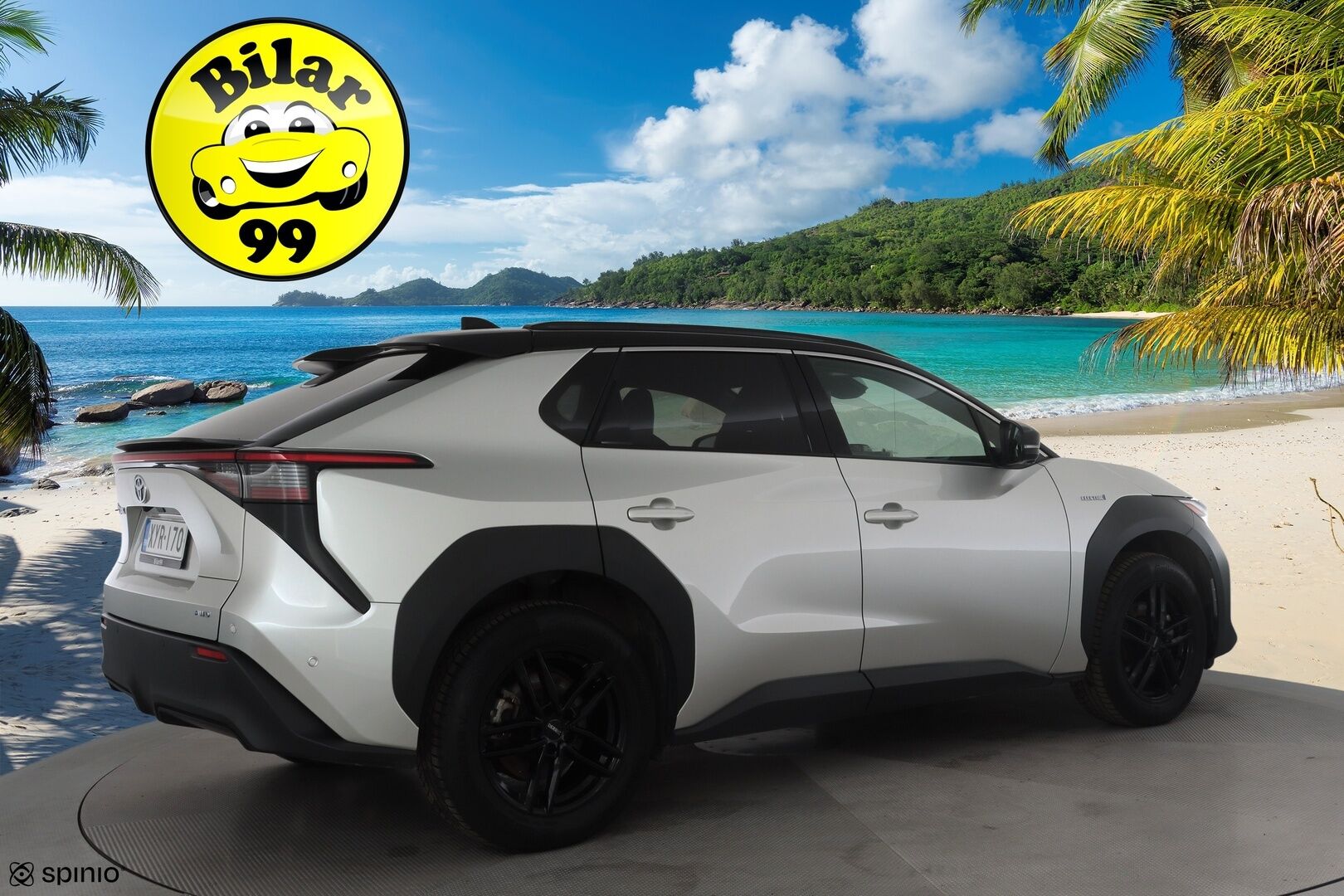 TOYOTA BZ4X 2023 Premium AWD * Adapt.Vakkari / Panorama / Ilmastoidut Nahat / Muistipenkki / JBL Audio / LED / Navi / 360-Kamera - Akku kuntotarkastettu SoH 98,1% / Kahdet renkaat aluvanteilla / Merkkihuollettu / Huippuvarusteet! - HULLUT JOULUT KORKOTARJOUS 2,49% 