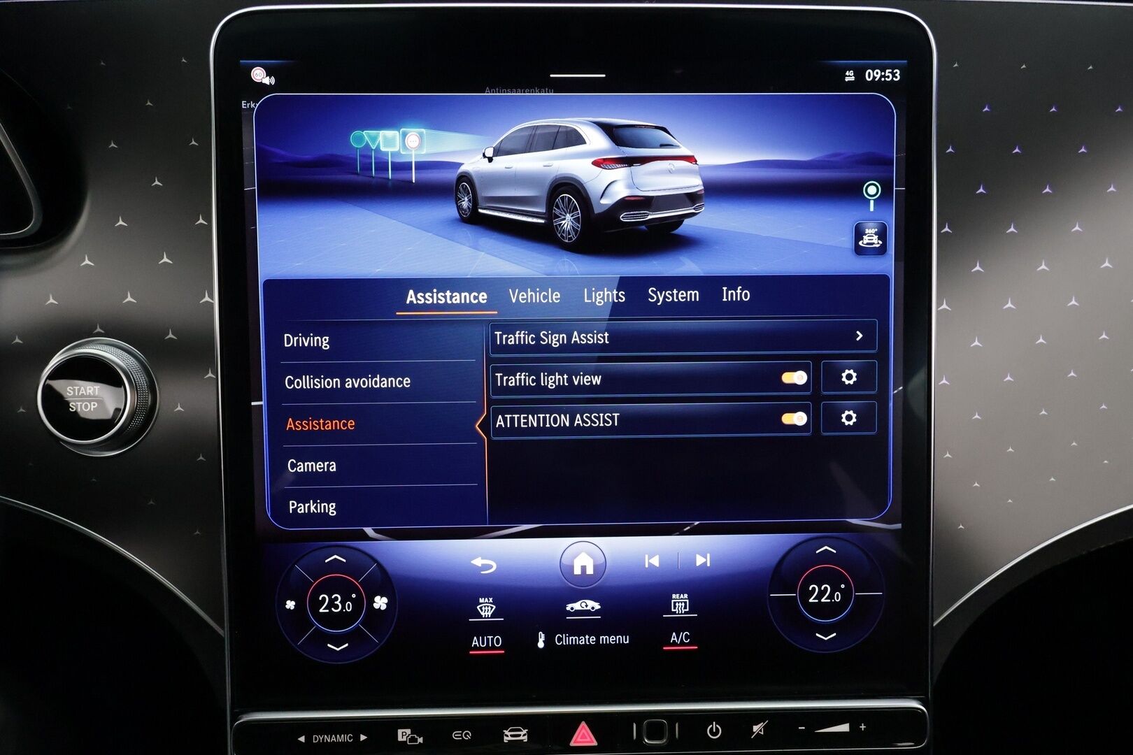 MERCEDES-BENZ EQE SUV 2023 350 4Matic AMG * Distronic+ / Panorama / Digital Light / Burmester / Koukku / Muistipenkit / 360° / Ilma-alusta / ILP / Navi / KeylessGo * - Hyvät varusteet!