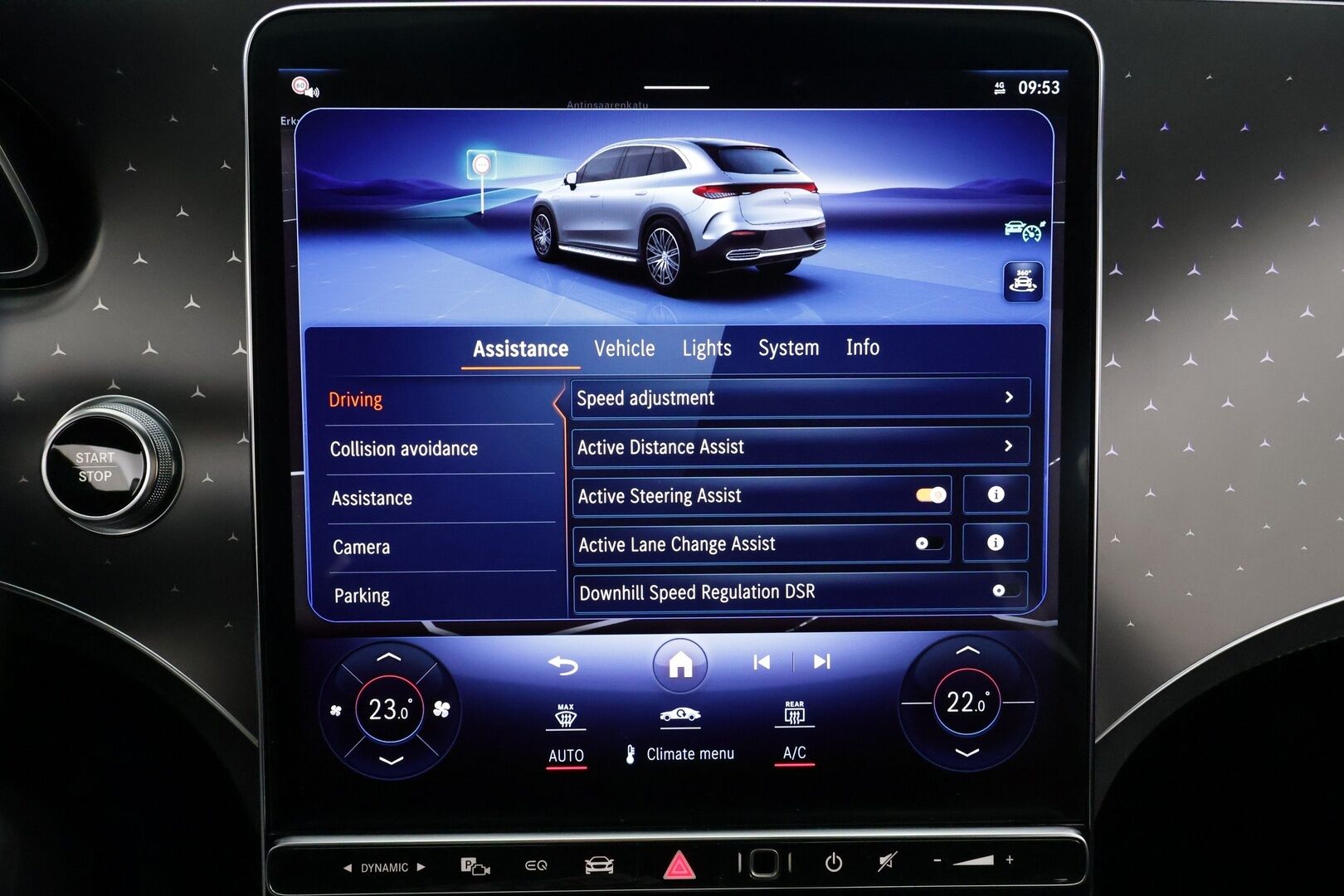 MERCEDES-BENZ EQE SUV 2023 350 4Matic AMG * Distronic+ / Panorama / Digital Light / Burmester / Koukku / Muistipenkit / 360° / Ilma-alusta / ILP / Navi / KeylessGo * - Hyvät varusteet!