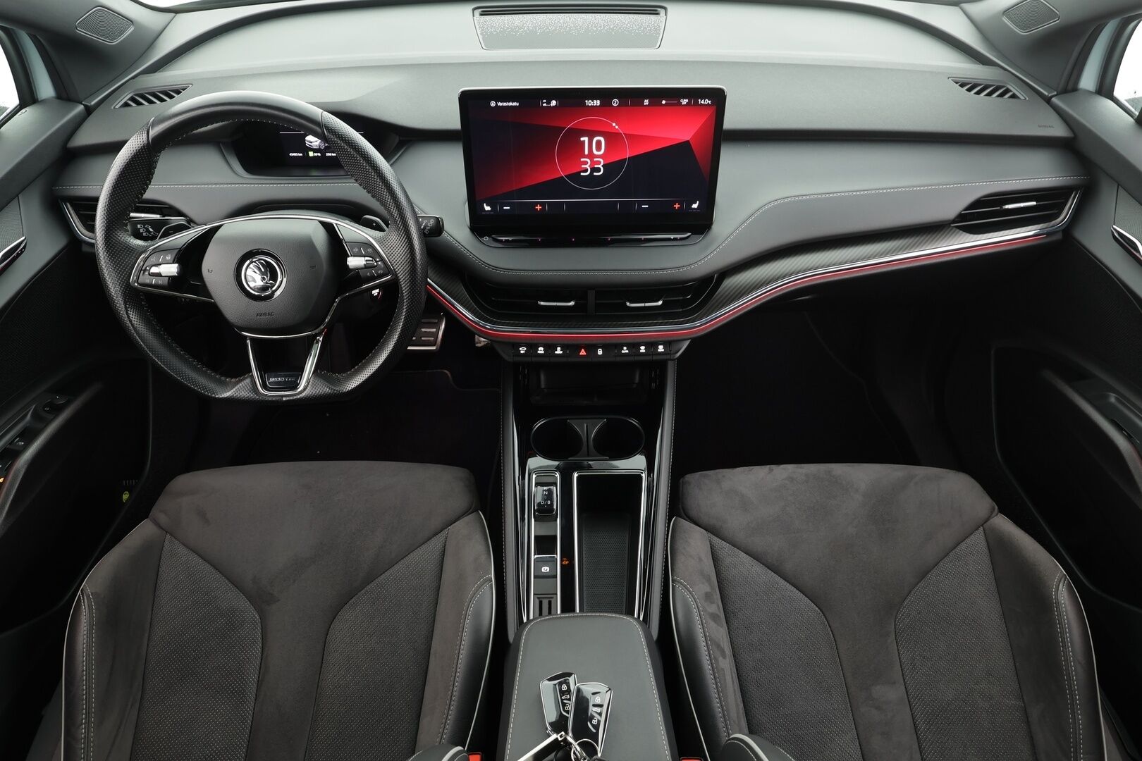 SKODA ENYAQ 2023 80x 4x4 SportLine iV * ILP / Koukku / Panorama / ACC / Matrix-LED / 360° / Muistipenkki / Navi / Kaistavahti / Keyless * - Akku kuntotarkastettu SoH 95,2%