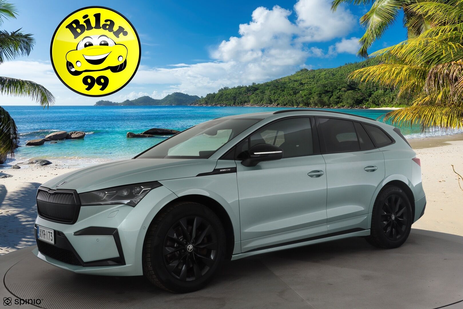 SKODA ENYAQ 2023 80x 4x4 SportLine iV * ILP / Koukku / Panorama / ACC / Matrix-LED / 360° / Muistipenkki / Navi / Kaistavahti / Keyless * - Akku kuntotarkastettu SoH 95,2% 