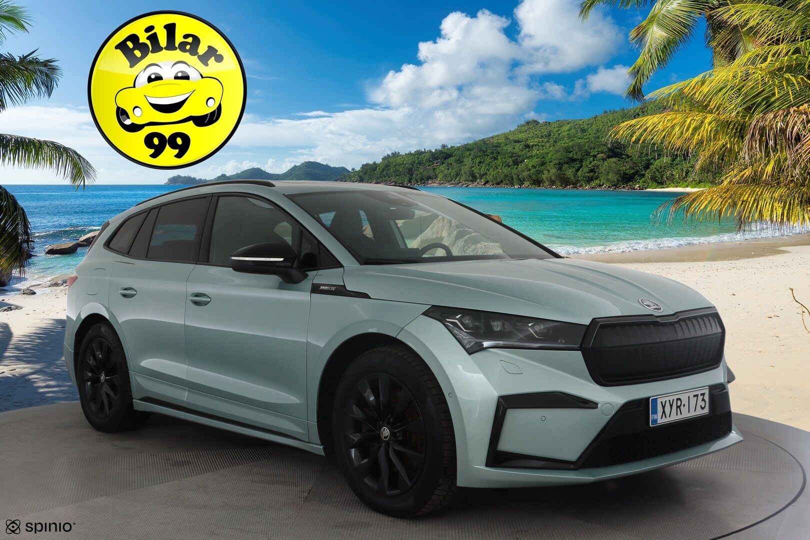 SKODA ENYAQ 2023 80x 4x4 SportLine iV * ILP / Koukku / Panorama / ACC / Matrix-LED / 360° / Muistipenkki / Navi / Kaistavahti / Keyless * - Akku kuntotarkastettu SoH 95,2% 