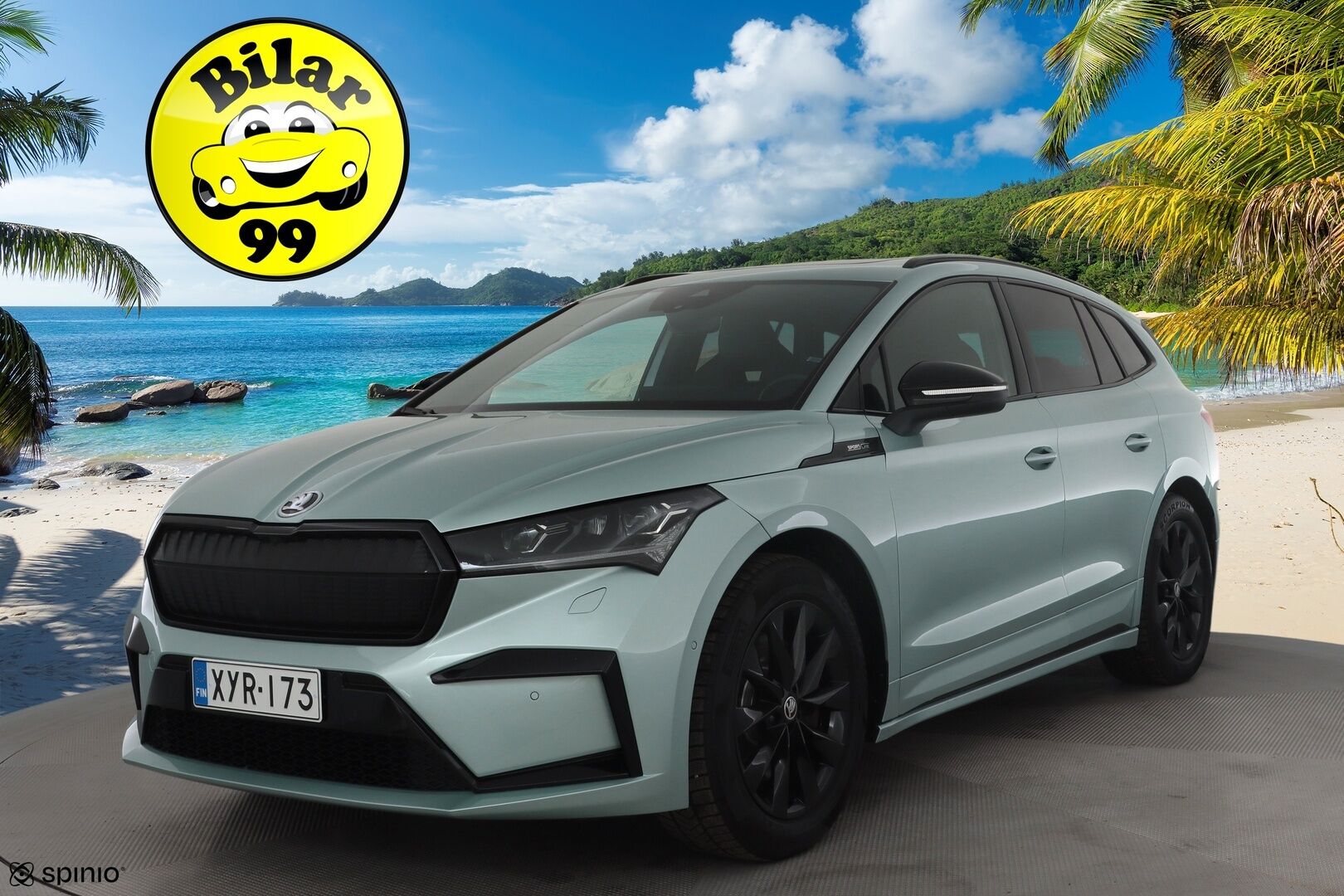 SKODA ENYAQ 2023 80x 4x4 SportLine iV * ILP / Koukku / Panorama / ACC / Matrix-LED / 360° / Muistipenkki / Navi / Kaistavahti / Keyless * - Akku kuntotarkastettu SoH 95,2% 