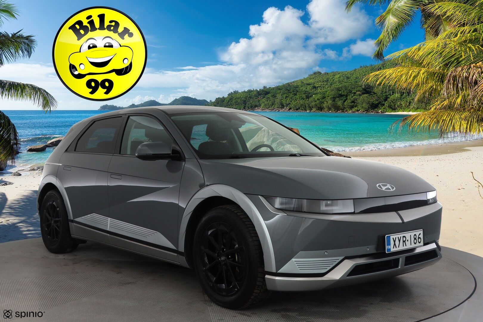 HYUNDAI IONIQ 5 2022 73kWh 305hv AWD Techniq * ACC / P.kamera / ILP / LED / Navi / Sähköpenkit / Puolinahat * - Akku kuntotarkastettu SoH 98,8% / Kahdet renkaat aluvanteilla - Osta nyt, maksa vasta ensi vuonna