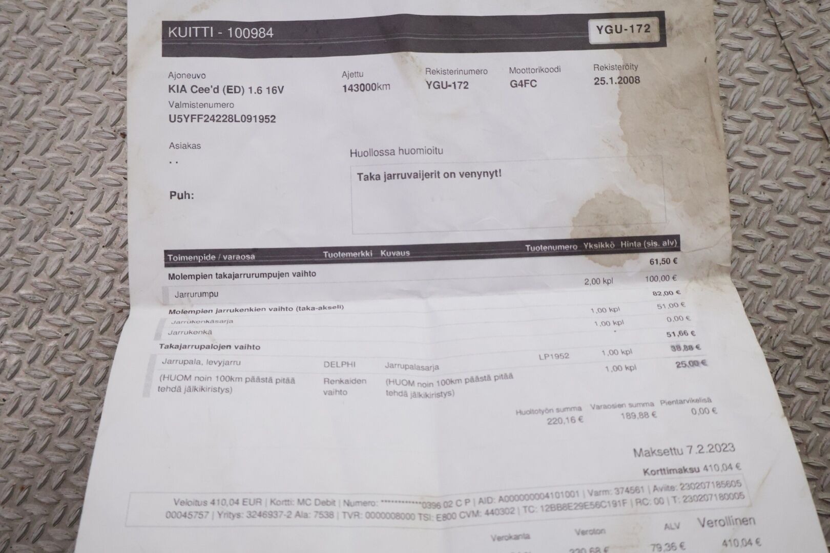 Kia cee'd 2008 1,6 LX HB 5D ** Auto myydään huudossa! - ** Pitkä leima / Kahdet asialliset renkaat **