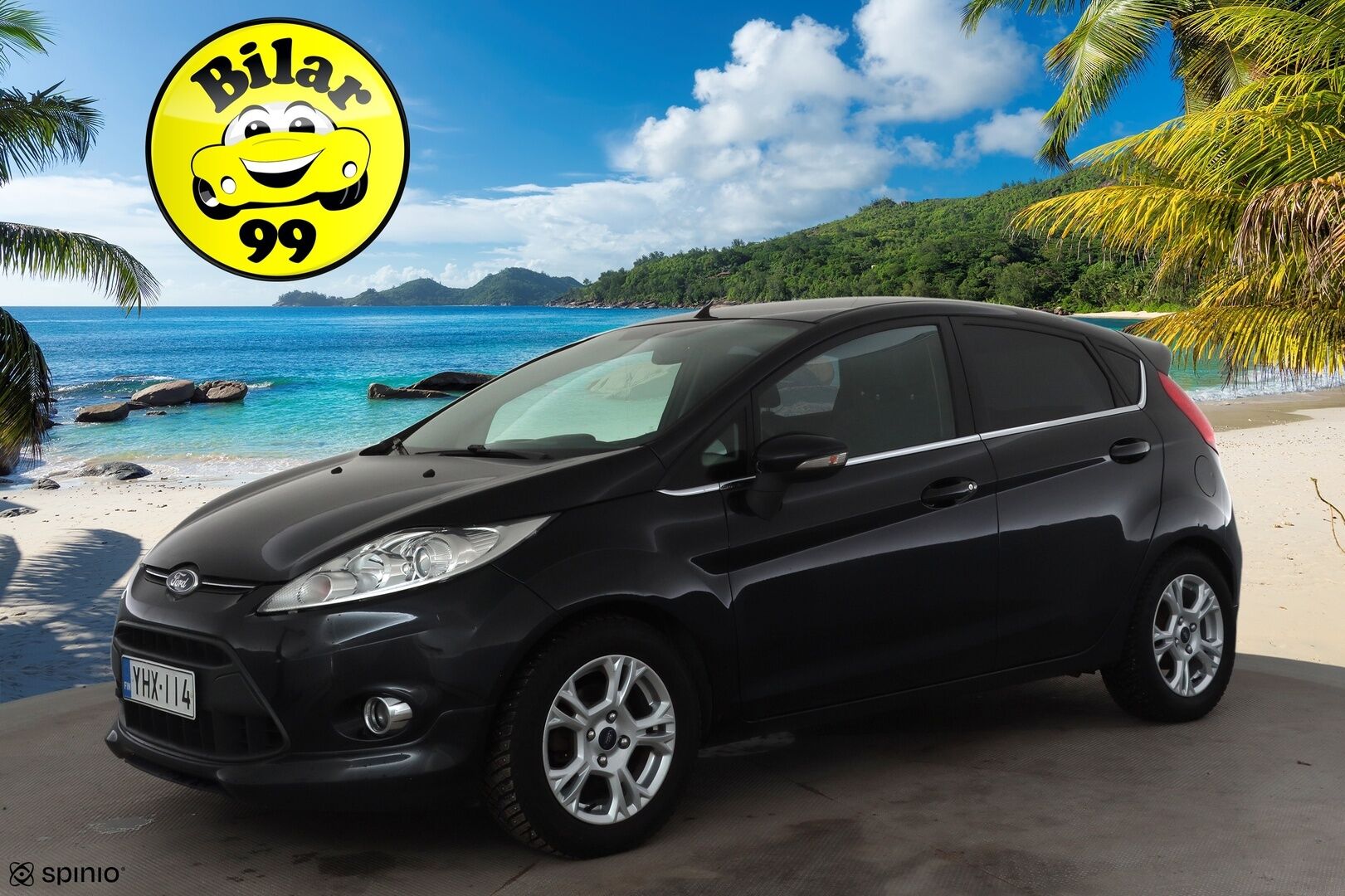 Ford Fiesta 2012 1,6 120 hv Titanium M5 * Lohko&Sisätilanlämmitin / Aut.Ilmastointi / Bluetooth / Lämmittettävä Tuulilasi * - Suomi-auto / Kahdet renkaat aluvanteilla