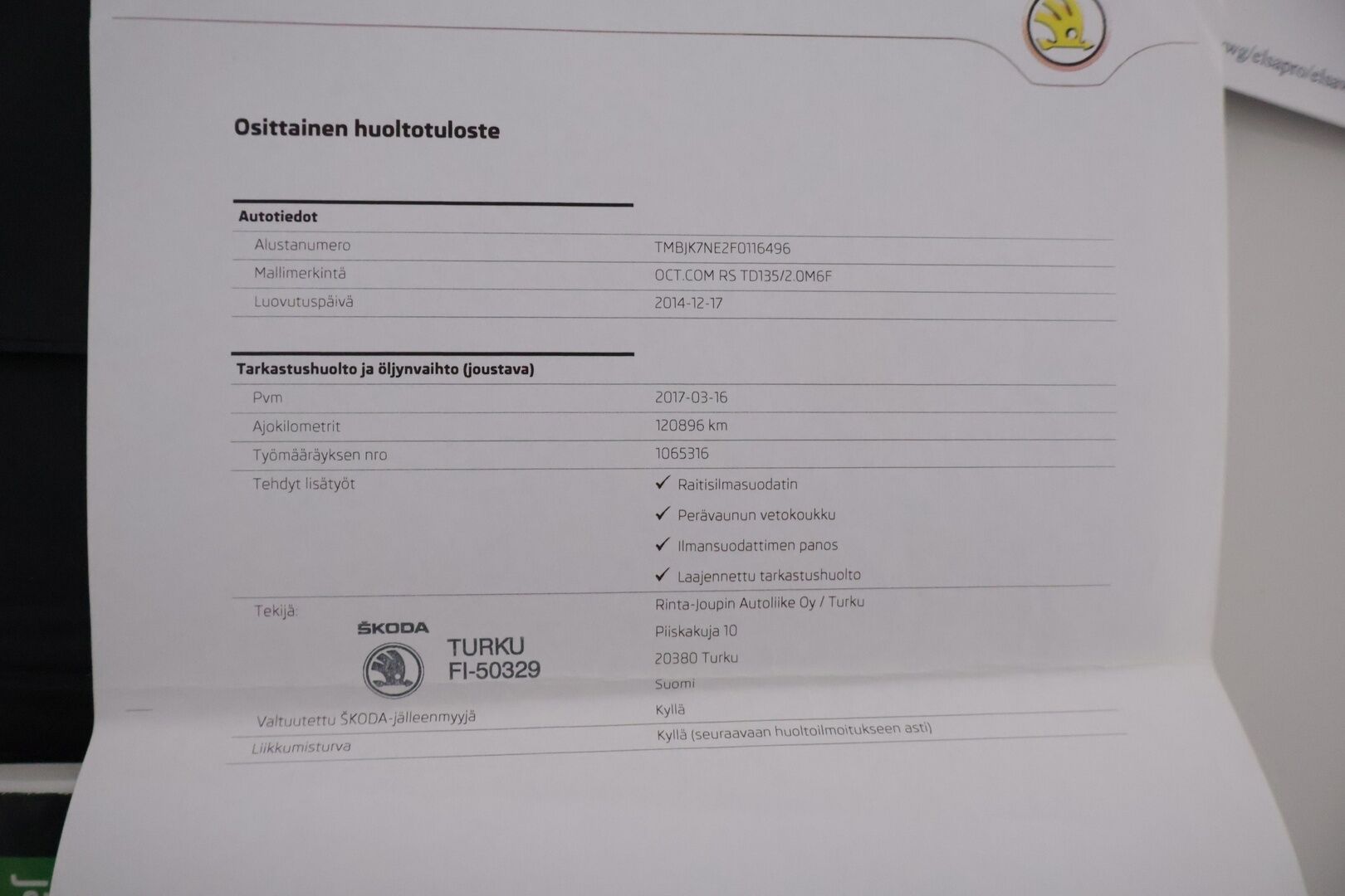 Skoda Octavia 2014 Combi 2,0 TDI RS YritysOutlet - Myydään vain yrityksille - YritysOutlet - Myydään vain yrityksille - Osta nyt, maksa vasta ensi vuonna