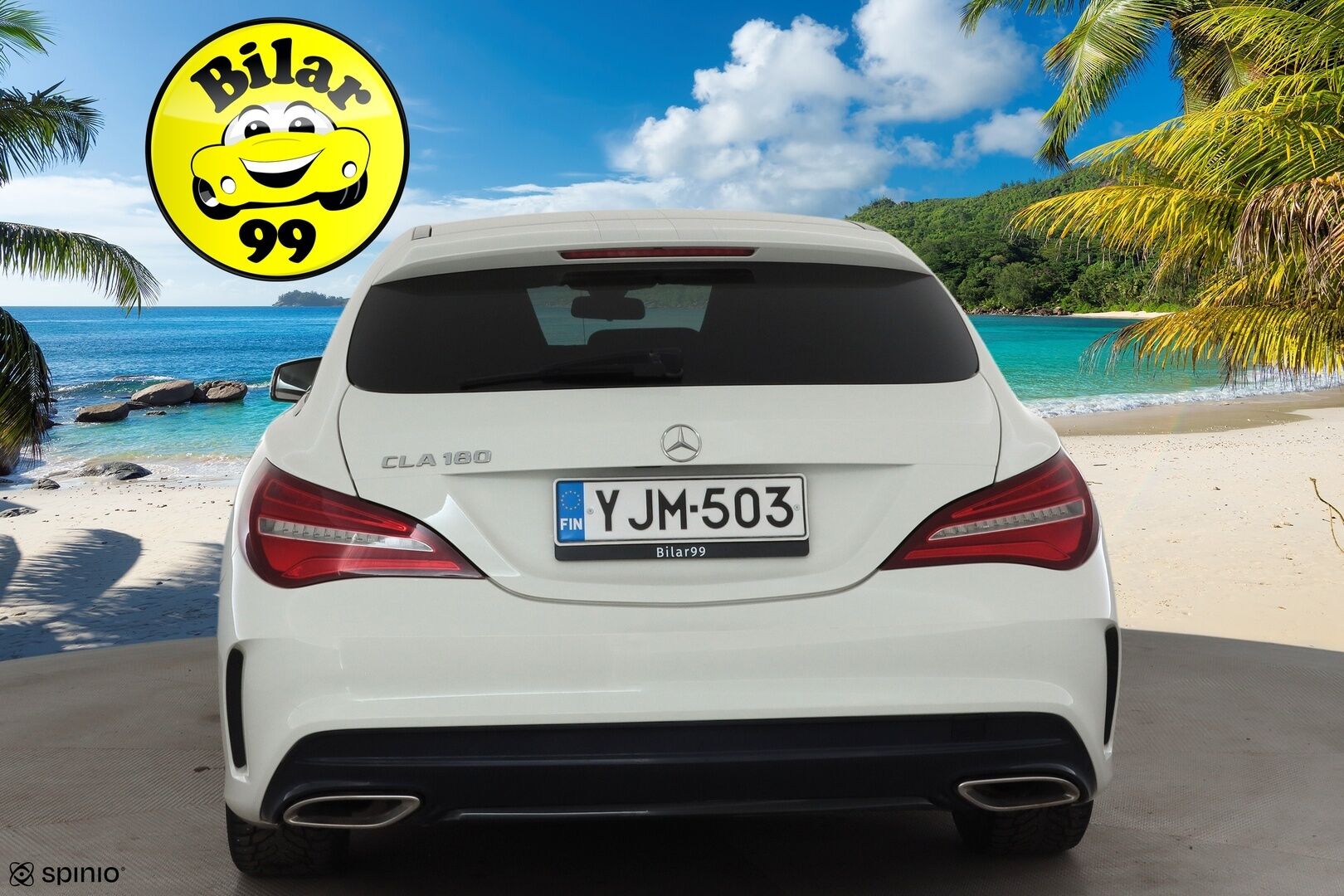Mercedes-Benz CLA 2018 180 A Shooting Brake White Art Edition * Vakkari / LED / urheiluistuimet / P.Kamera / AMG / Bluetooth * - Kahdet renkaat / Suomi-auto