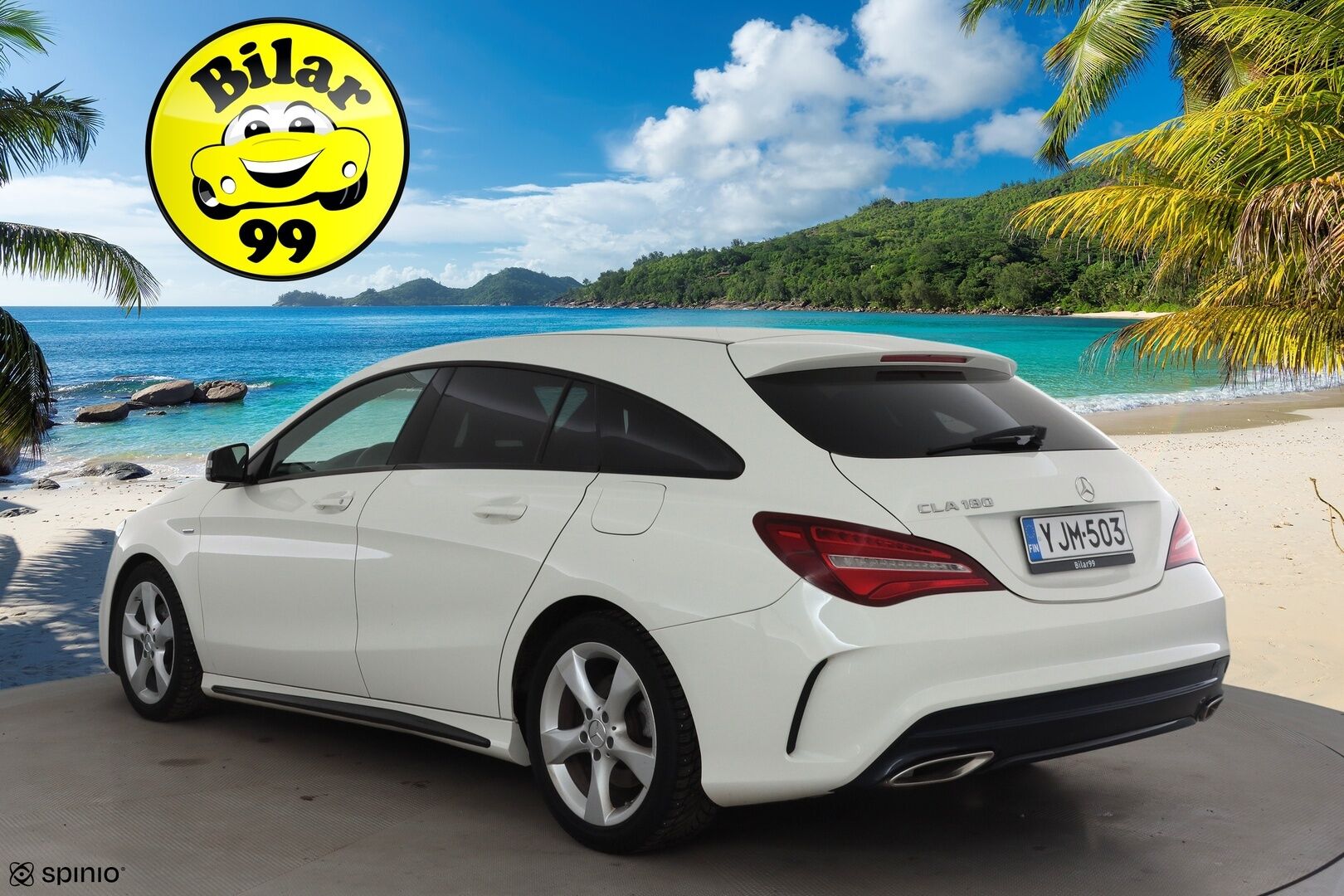 Mercedes-Benz CLA 2018 180 A Shooting Brake White Art Edition * Vakkari / LED / urheiluistuimet / P.Kamera / AMG / Bluetooth * - Kahdet renkaat / Suomi-auto