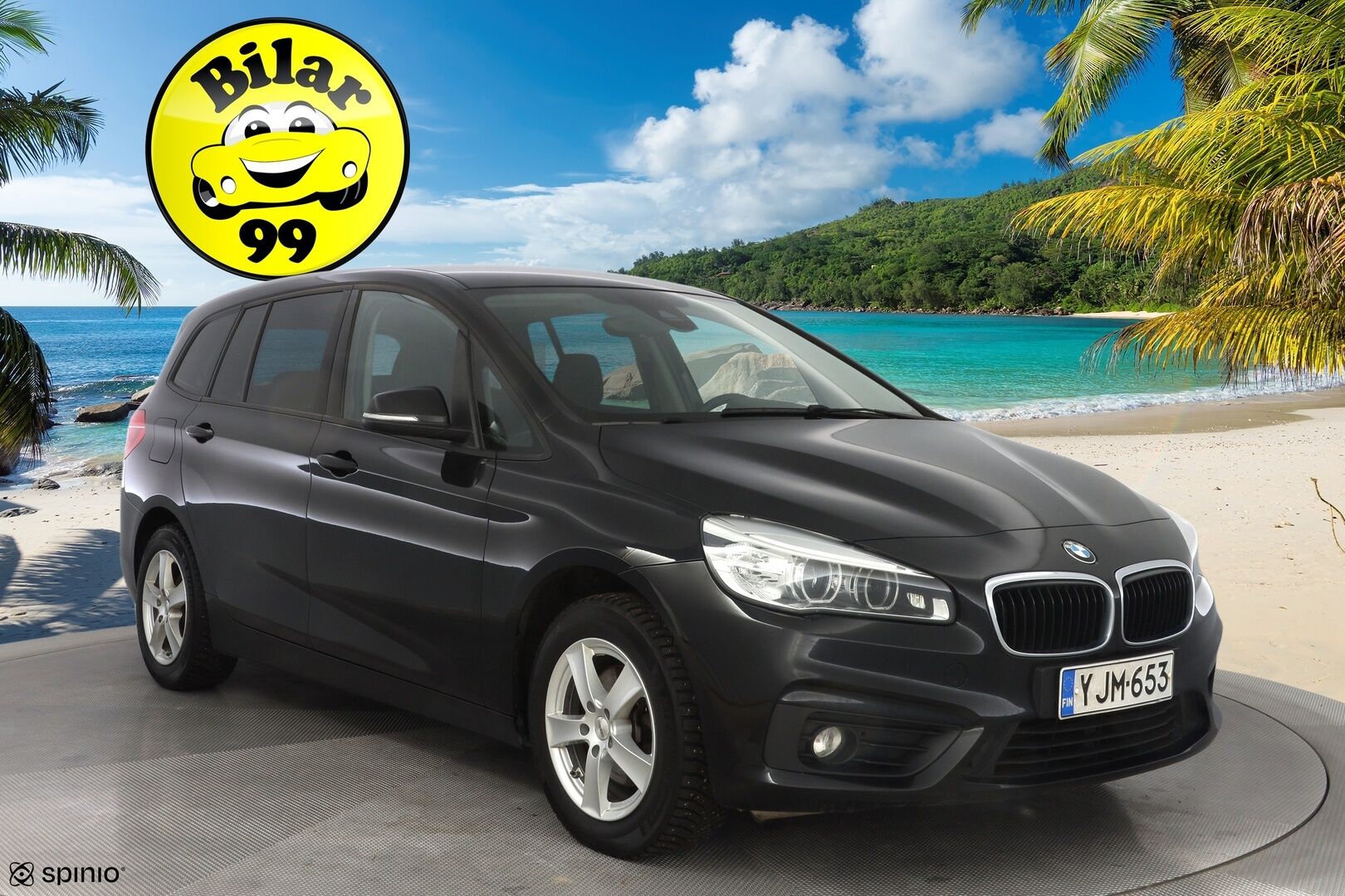 BMW 216 2017 F46 Gran Tourer 216d Business * Vakkari / Vetokoukku / Lohkolämmitin / Pysäköintitutka * - Suomi-auto / Merkkihuollettu / 7-paikkainen - HULLU BLACKWEEK KORKOTARJOUS 2,49%
