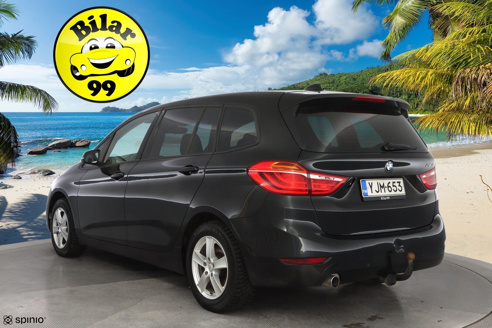 BMW 216 2017 F46 Gran Tourer 216d Business * Vakkari / Vetokoukku / Lohkolämmitin / Pysäköintitutka * - Suomi-auto / Merkkihuollettu / 7-paikkainen - HULLU BLACKWEEK KORKOTARJOUS 2,49%