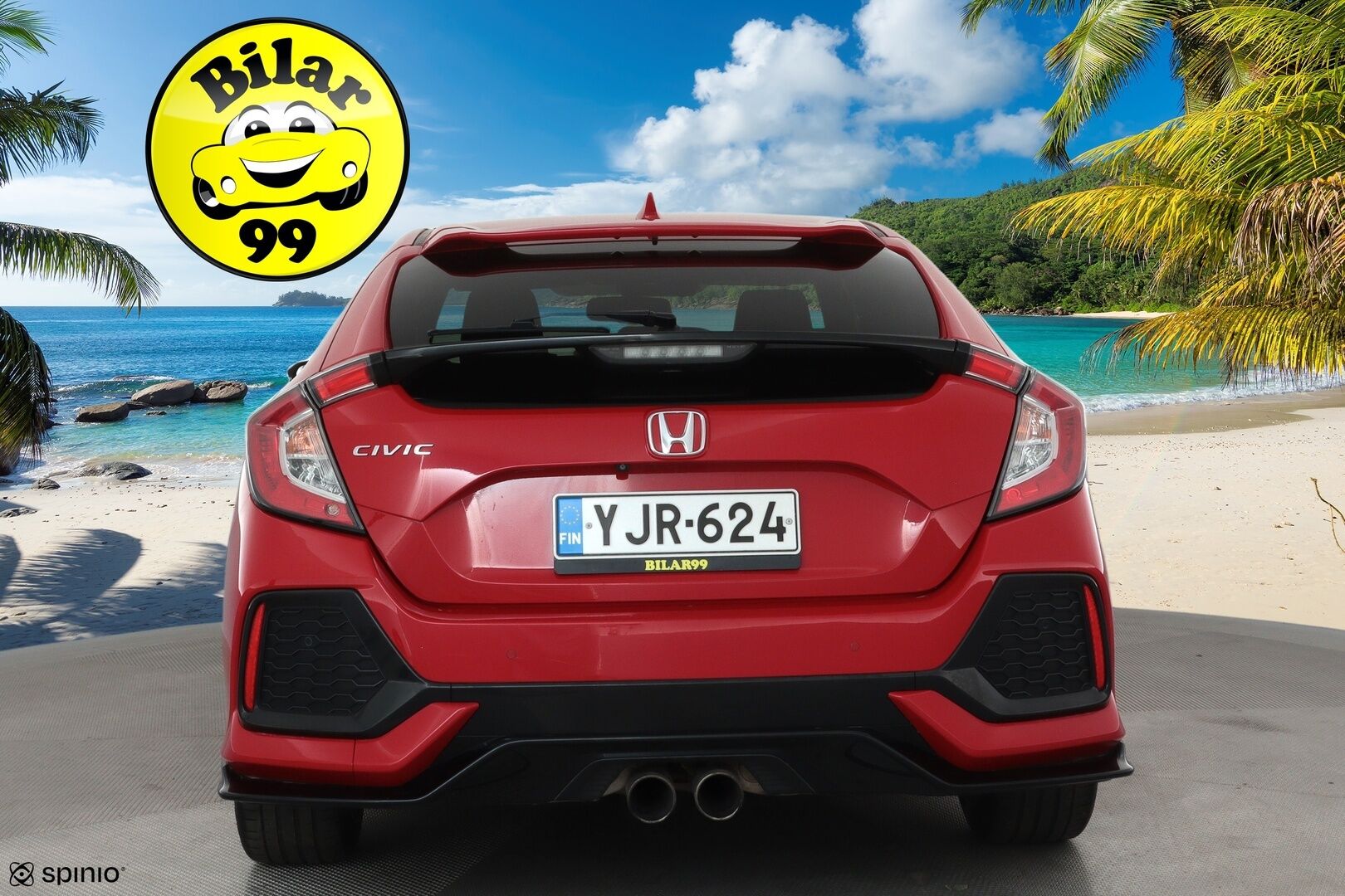 Honda Civic 2017 HB 182 hv Type S Plus AT **Adapt.vakkari / Lasikattoluukku / P.kamera / Navi / Apple&Android / KeylessGo / LED** - Suomi-auto / Kahdet renkaat aluvanteilla