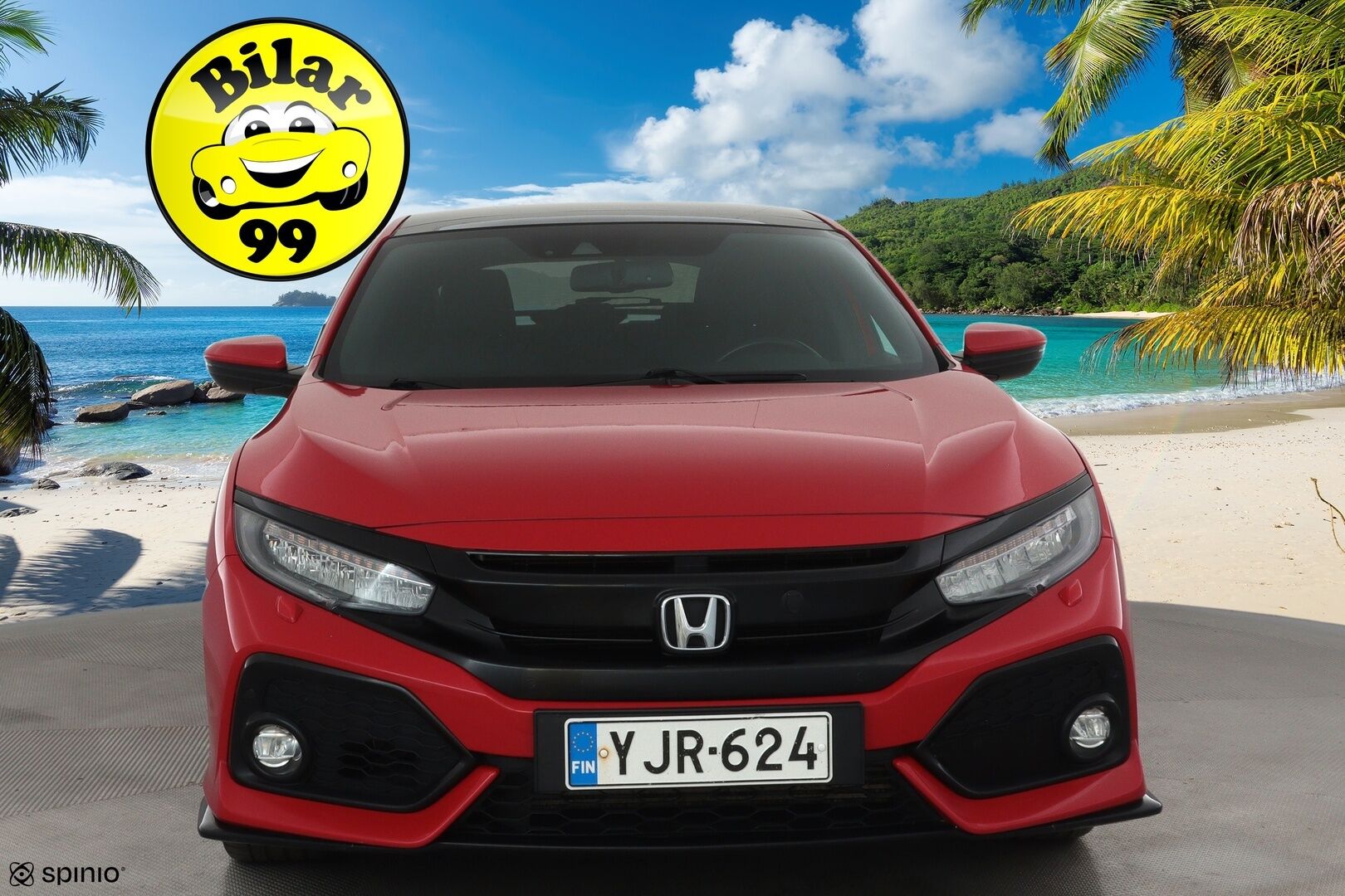 Honda Civic 2017 HB 182 hv Type S Plus AT **Adapt.vakkari / Lasikattoluukku / P.kamera / Navi / Apple&Android / KeylessGo / LED** - Suomi-auto / Kahdet renkaat aluvanteilla