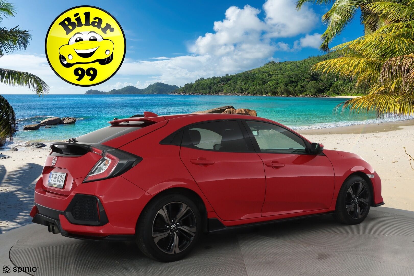 Honda Civic 2017 HB 182 hv Type S Plus AT **Adapt.vakkari / Lasikattoluukku / P.kamera / Navi / Apple&Android / KeylessGo / LED** - Suomi-auto / Kahdet renkaat aluvanteilla