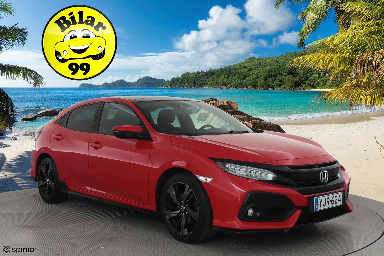 Honda Civic 2017 HB 182 hv Type S Plus AT *ACC / Lohko / Kamera / Navi / Apple&Android / KeylessGo / LED* - Suomi-auto / Kahdet renkaat aluvanteilla / Juuri huollettu / SUPER VARUSTEET!