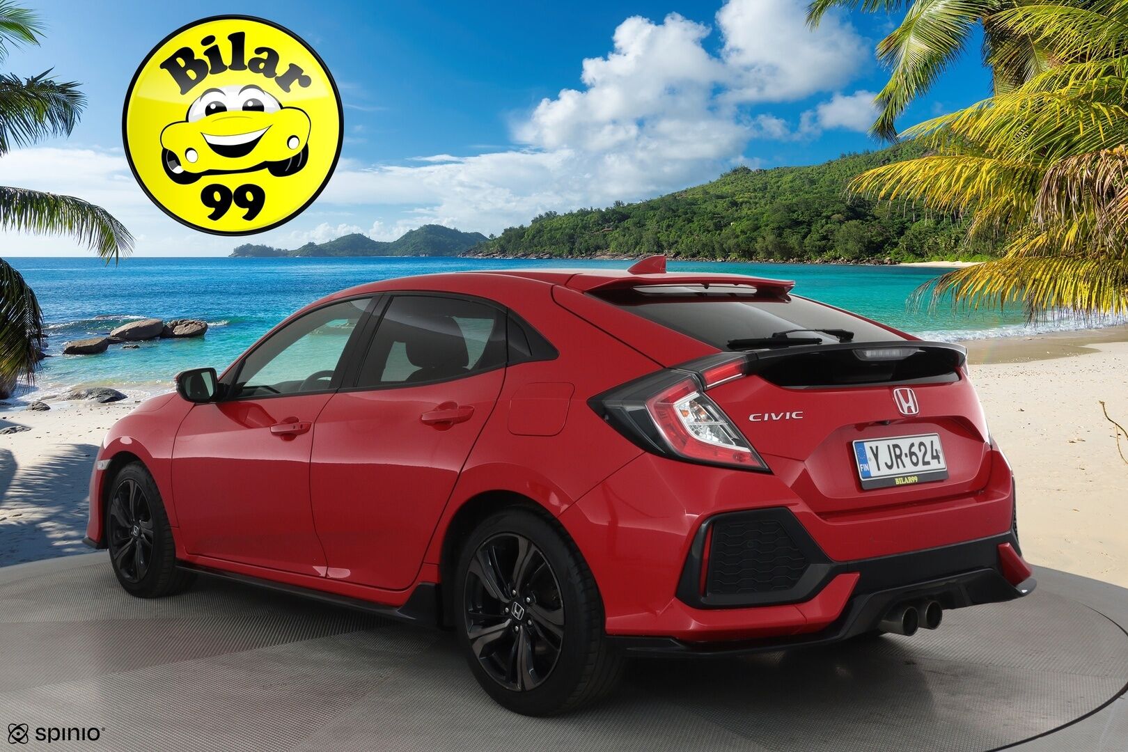Honda Civic 2017 HB 182 hv Type S Plus AT **Adapt.vakkari / Lasikattoluukku / P.kamera / Navi / Apple&Android / KeylessGo / LED** - Suomi-auto / Kahdet renkaat aluvanteilla