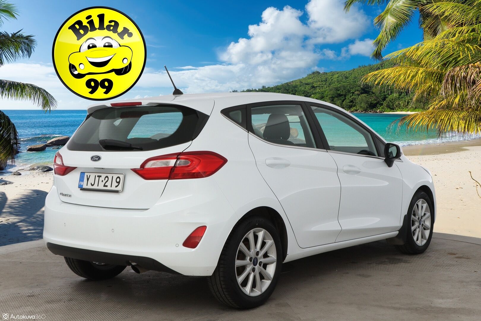 Ford Fiesta 2018 1,0 EcoBoost 100hv M6 Titanium 5-ovinen - MYYDÄÄN HUUTOKAUPAT.COM! /  1OM. Suomi-auto / Bang&Olufsen / Lämpölasi / Lohko / Navi / Ratinlämmitin / Hyvät renkaat!