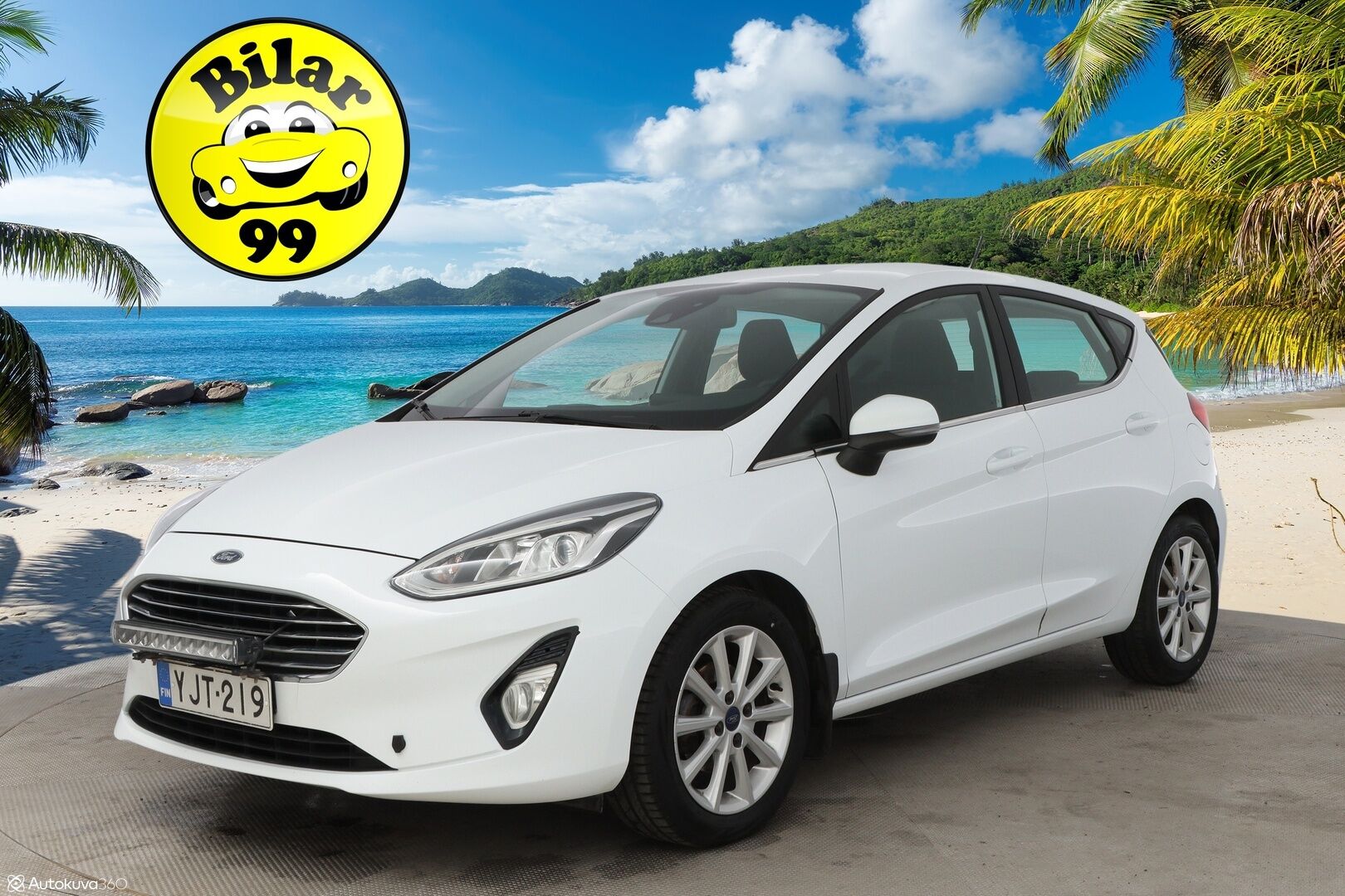 Ford Fiesta 2018 1,0 EcoBoost 100hv M6 Titanium 5-ovinen - MYYDÄÄN HUUTOKAUPAT.COM! /  1OM. Suomi-auto / Bang&Olufsen / Lämpölasi / Lohko / Navi / Ratinlämmitin / Hyvät renkaat!