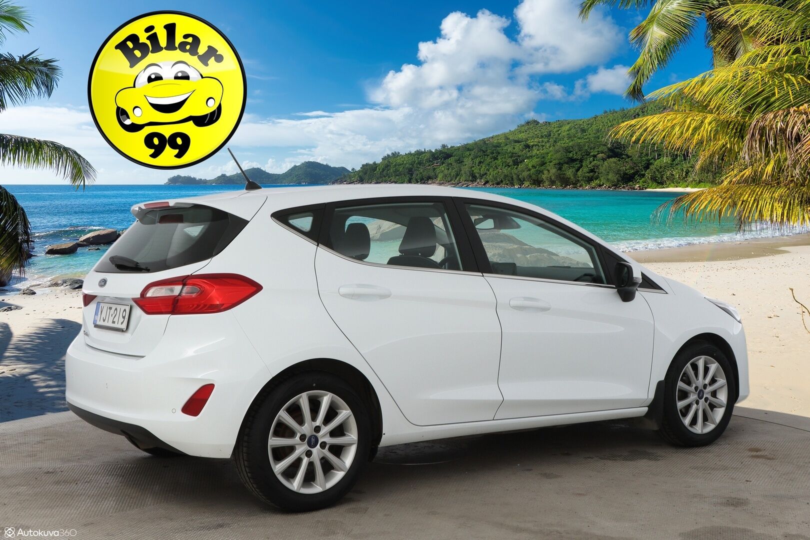 Ford Fiesta 2018 1,0 EcoBoost 100hv M6 Titanium 5-ovinen - MYYDÄÄN HUUTOKAUPAT.COM! /  1OM. Suomi-auto / Bang&Olufsen / Lämpölasi / Lohko / Navi / Ratinlämmitin / Hyvät renkaat!
