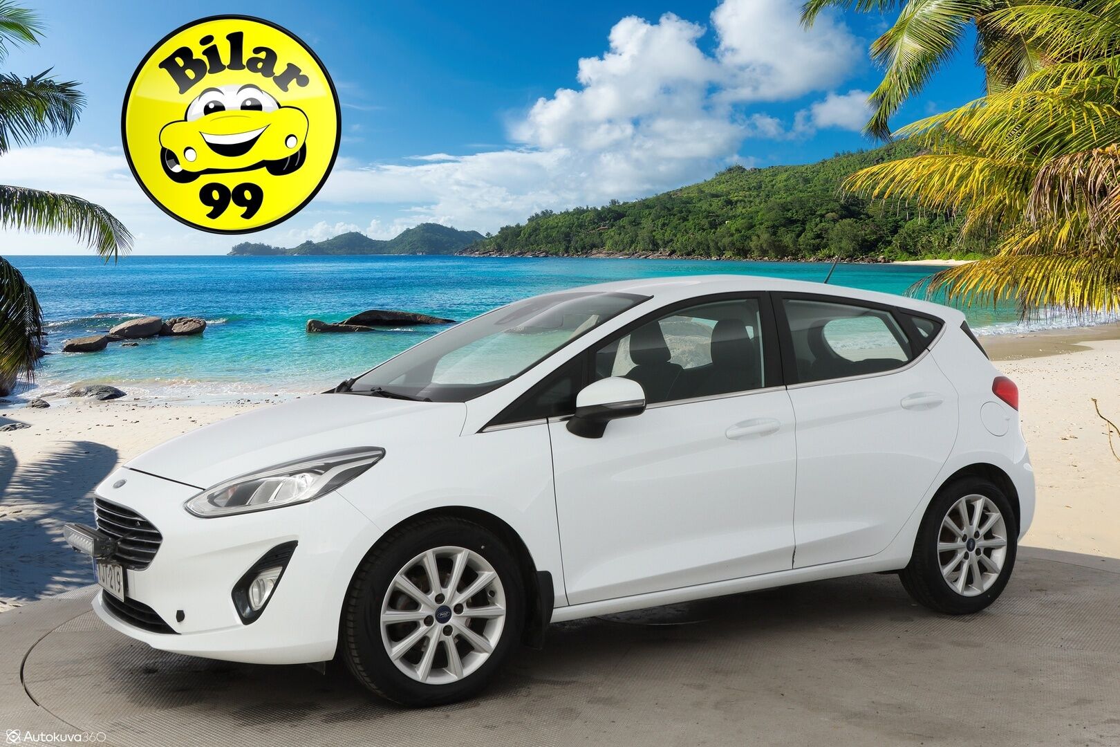Ford Fiesta 2018 1,0 EcoBoost 100hv M6 Titanium 5-ovinen - MYYDÄÄN HUUTOKAUPAT.COM! /  1OM. Suomi-auto / Bang&Olufsen / Lämpölasi / Lohko / Navi / Ratinlämmitin / Hyvät renkaat!