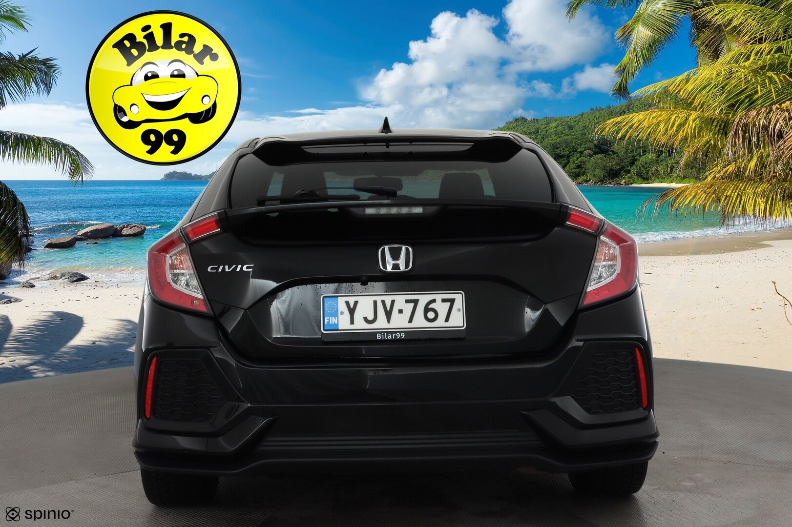 Honda Civic 2018 HB 129 hv Sport Plus AT * ACC / LED / P.Kamera / Lasikattoluukku / Sisätilanlämmitin / Navi / Kaistavahti / Keyless * - Suomi-auto / Kahdet renkaat / Merkkihuollettu! - Osta nyt, maksa vasta ensi vuonna