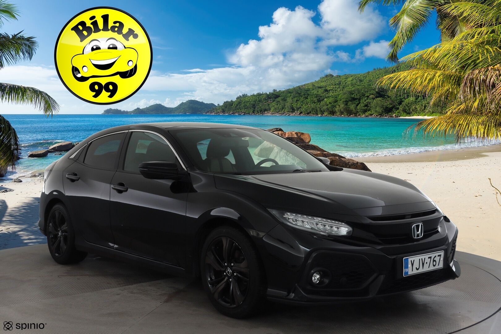 Honda Civic 2018 HB 129 hv Sport Plus AT * ACC / LED / P.Kamera / Lasikattoluukku / Sisätilanlämmitin / Navi / Kaistavahti / Keyless * - Suomi-auto / Kahdet renkaat / Merkkihuollettu! - Osta nyt, maksa vasta ensi vuonna