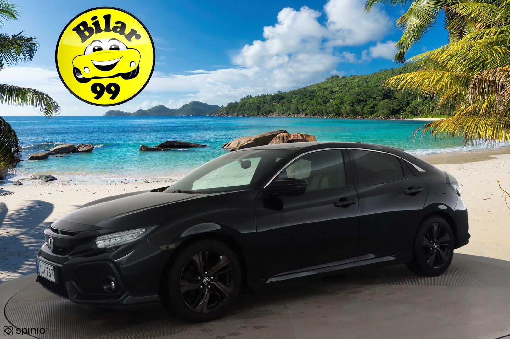 Honda Civic 2018 HB 129 hv Sport Plus AT * ACC / LED / P.Kamera / Lasikattoluukku / Sisätilanlämmitin / Navi / Kaistavahti / Keyless * - Suomi-auto / Kahdet renkaat / Merkkihuollettu! - Osta nyt, maksa vasta ensi vuonna