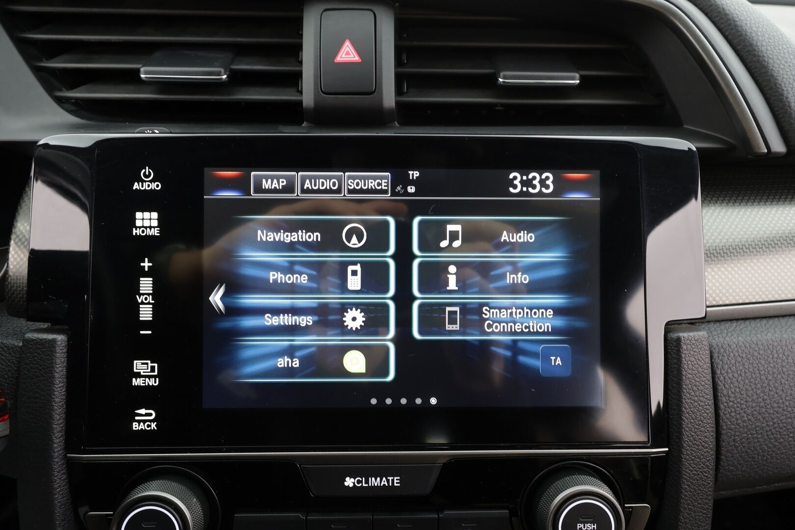 Honda Civic 2018 HB 129 hv Sport Plus AT * ACC / LED / P.Kamera / Lasikattoluukku / Sisätilanlämmitin / Navi / Kaistavahti / Keyless * - Suomi-auto / Kahdet renkaat / Merkkihuollettu! - HULLUT VÄLIPÄIVÄT KORKOTARJOUS 2,49%