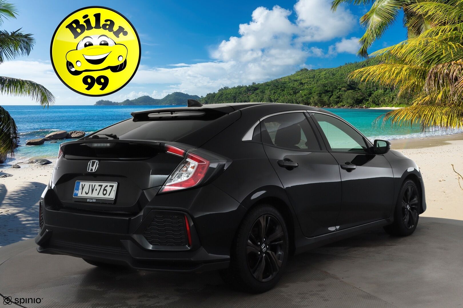 Honda Civic 2018 HB 129 hv Sport Plus AT * ACC / LED / P.Kamera / Lasikattoluukku / Sisätilanlämmitin / Navi / Kaistavahti / Keyless * - Suomi-auto / Kahdet renkaat / Merkkihuollettu! - HULLUT VÄLIPÄIVÄT KORKOTARJOUS 2,49%