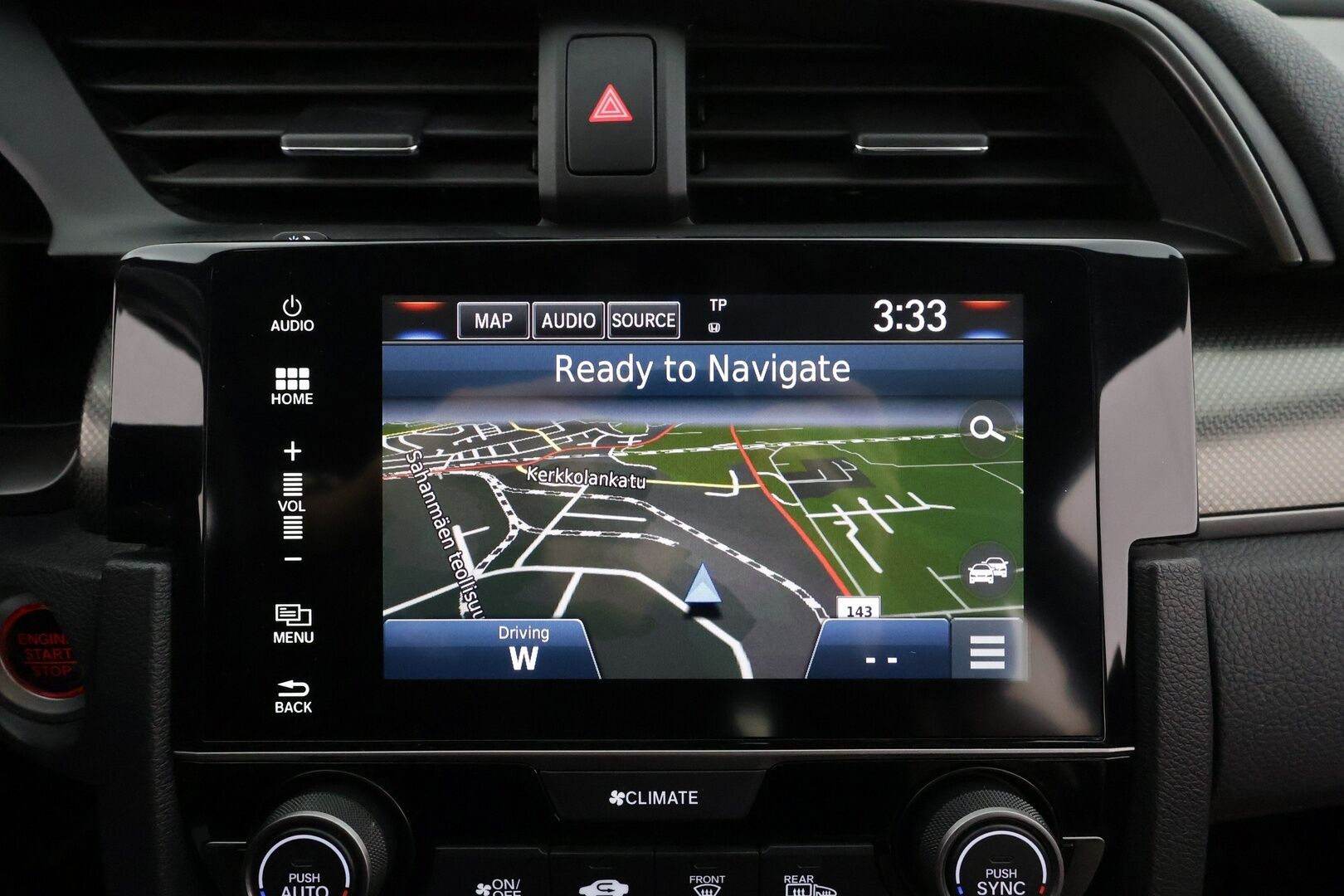 Honda Civic 2018 HB 129 hv Sport Plus AT * ACC / LED / P.Kamera / Lasikattoluukku / Sisätilanlämmitin / Navi / Kaistavahti / Keyless * - Suomi-auto / Kahdet renkaat / Merkkihuollettu! - Osta nyt, maksa vasta ensi vuonna