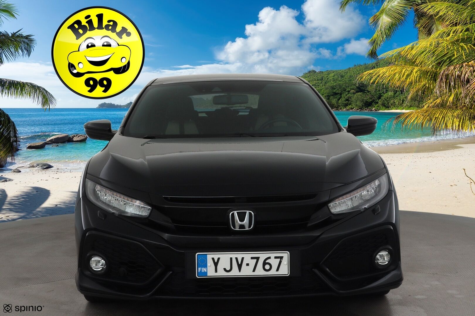 Honda Civic 2018 HB 129 hv Sport Plus AT * ACC / LED / P.Kamera / Lasikattoluukku / Sisätilanlämmitin / Navi / Kaistavahti / Keyless * - Suomi-auto / Kahdet renkaat / Merkkihuollettu! - HULLUT VÄLIPÄIVÄT KORKOTARJOUS 2,49%