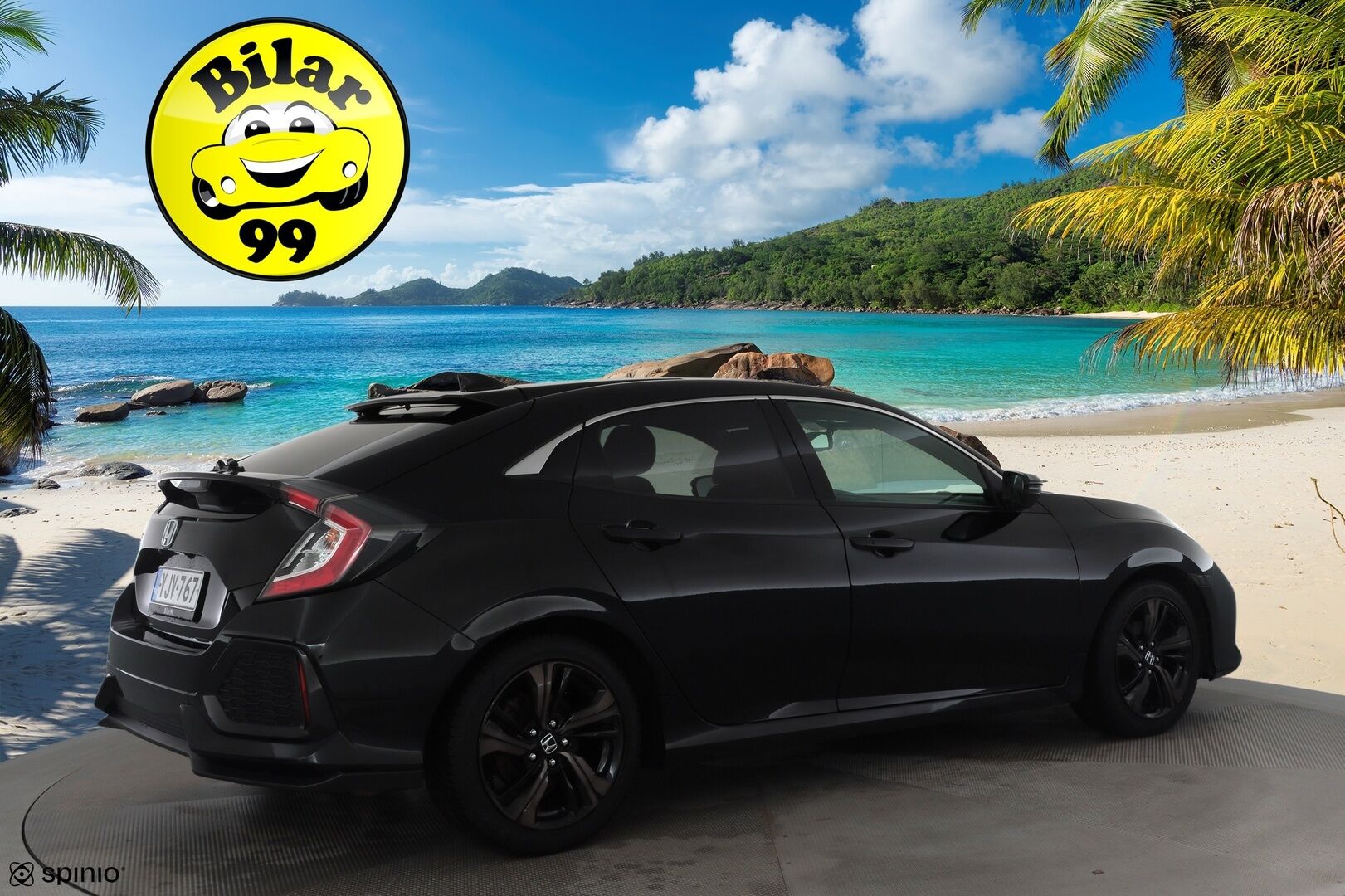 Honda Civic 2018 HB 129 hv Sport Plus AT * ACC / LED / P.Kamera / Lasikattoluukku / Sisätilanlämmitin / Navi / Kaistavahti / Keyless * - Suomi-auto / Kahdet renkaat / Merkkihuollettu! - Osta nyt, maksa vasta ensi vuonna