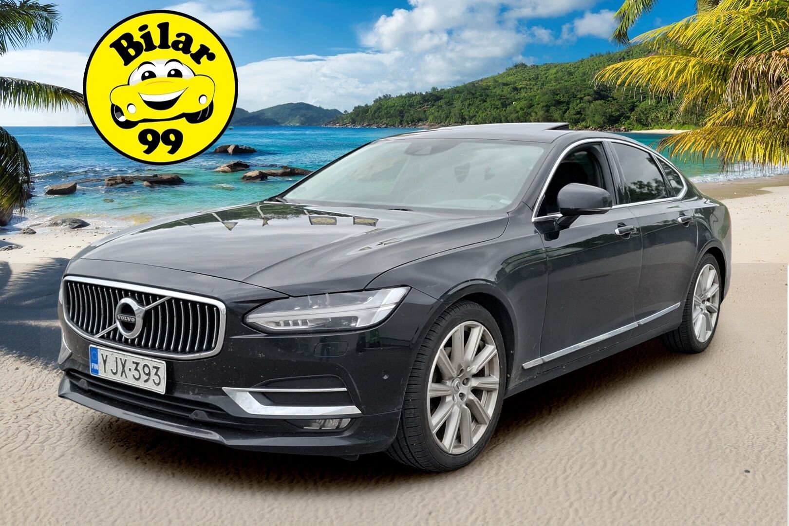 Volvo S90 2018 D4 AWD Business Inscription aut / ACC & Pilot Assist / Kattoikkuna / Muistipenkki / Nahkasisusta / Webasto / P-kamera - Polestar Engineered / Upea Suomi-auto täydellisellä merkkiliikkeen huoltohistorialla!